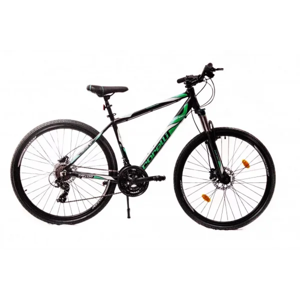 Corelli Trivor 2.1 HD Fren 21 Vites 28 Jant Şehir Tur Bisikleti Koyu Gri Yeşil Beyaz 18 Kadro