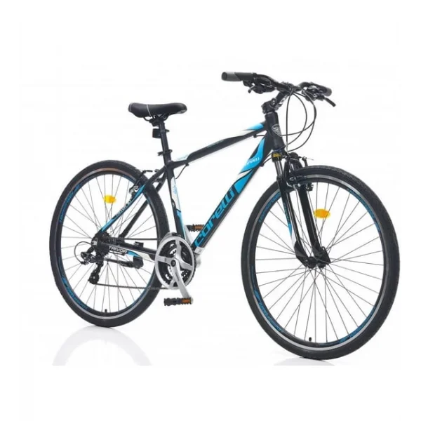 Corelli Trivor 5.1 V Fren Shimano 21 Vites 28 Jant Şehir Tur Bisikleti Koyu Gri Mavi Beyaz 18 Kadro