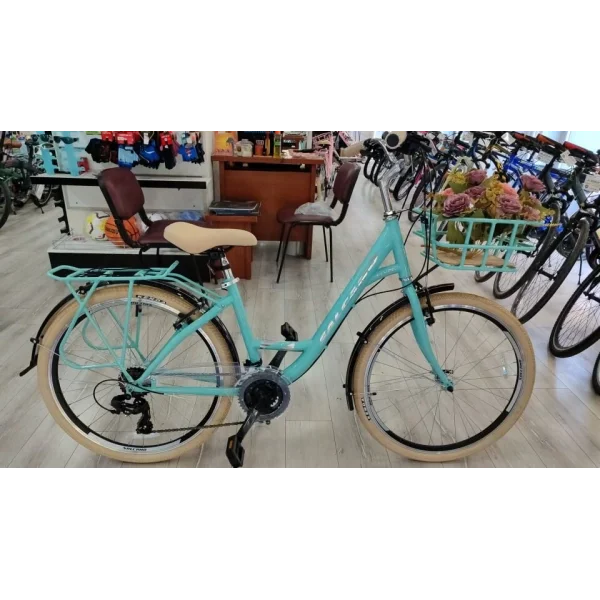 Salcano Flyer 26 V Fren 21 Vites 26 Jant Şehir Bisikleti Turkuaz Gümüş