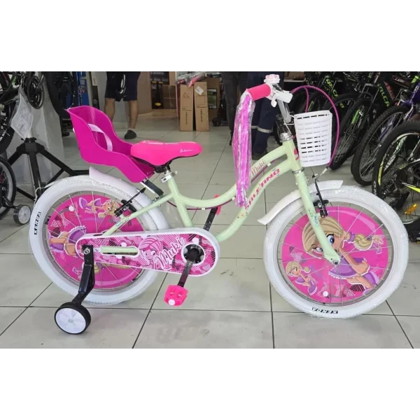 Salcano Muki 16 Jant Kız Çocuk Bisikleti Mint Yeşil Pembe