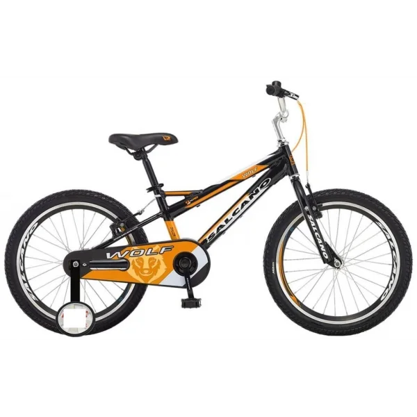 Salcano Wolf 20 V Fren Alüminyum Kadro 20 Jant Çocuk Bisikleti Siyah Turuncu