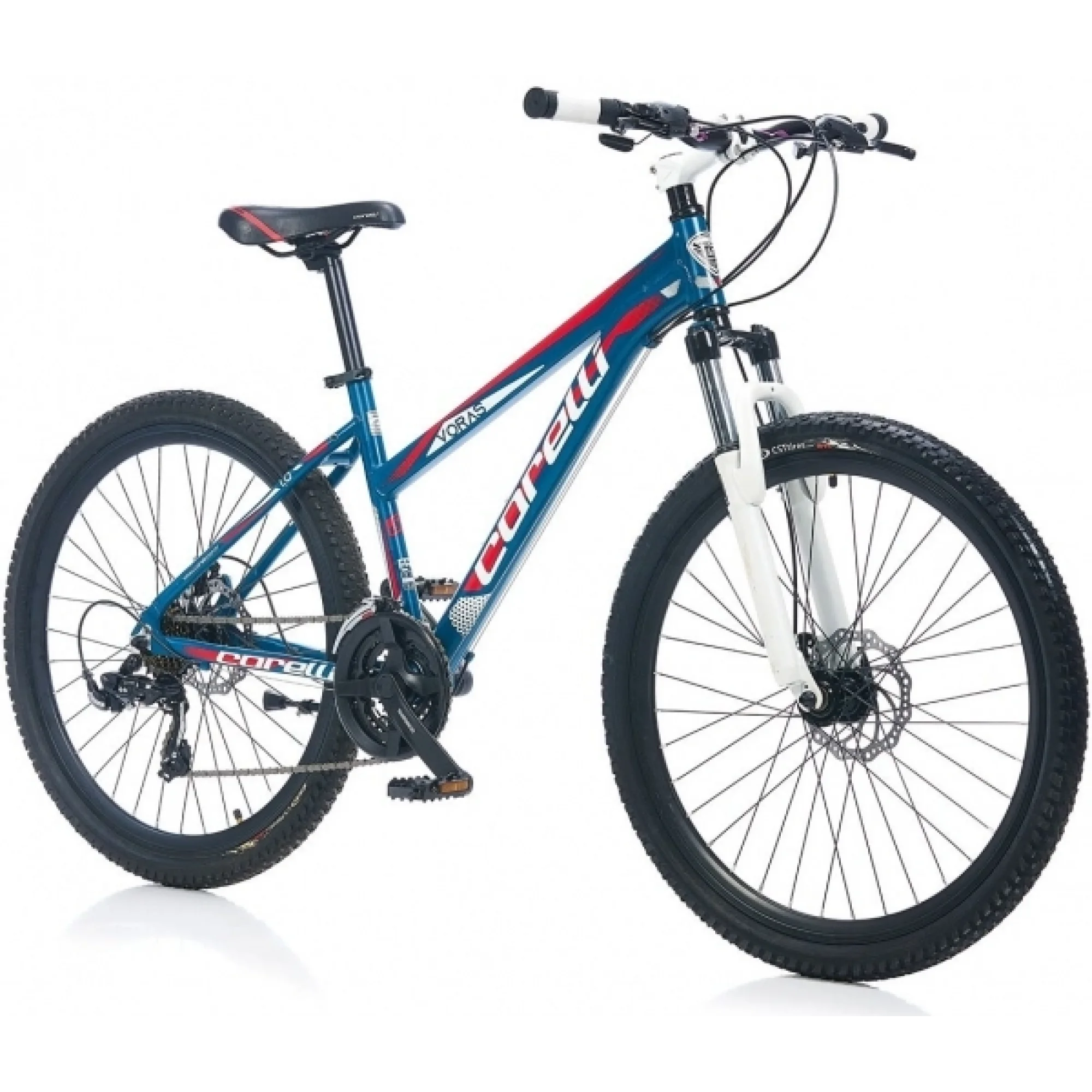 Bisan Voras 1.0 26 Jant 21 Vites Mekanik Disk Fren Dağ Bisikleti Okyanus Mavisi Kırmızı Kadın