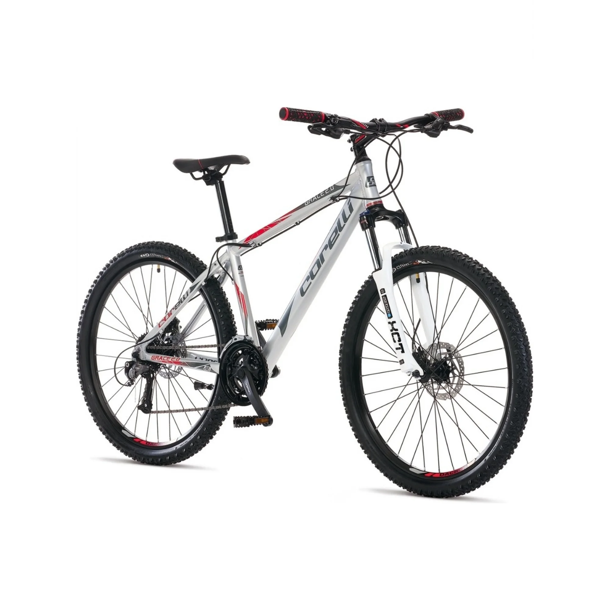Corelli Grace 3.0 26 Jant 24 Vites Hidrolik Disk Fren Dağ Bisikleti Gri Kırmızı Kadın