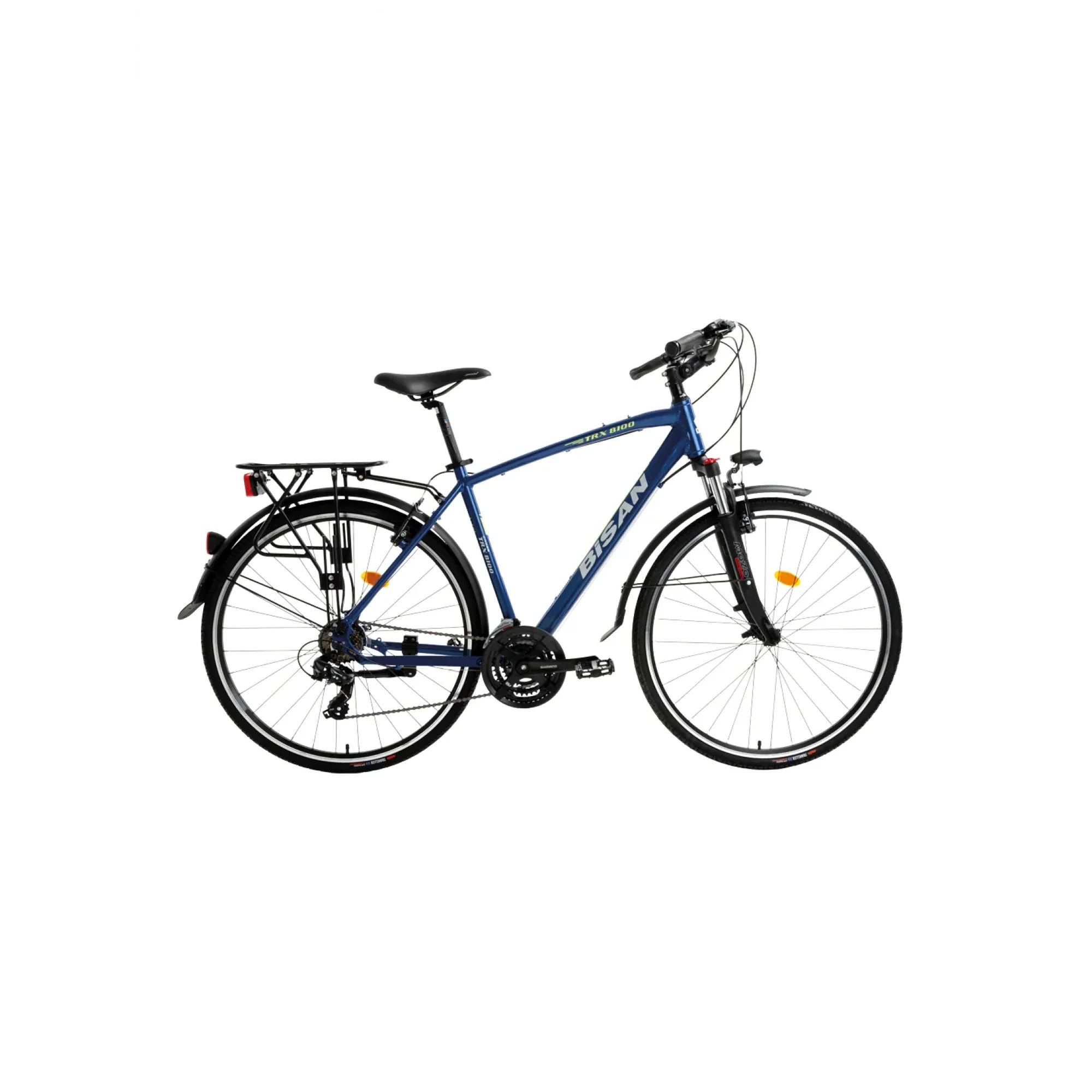 Bisan TRX 8100 City 28 Jant V-Fren Lacivert Yeşil Şehir Bisikleti 56 Kadro