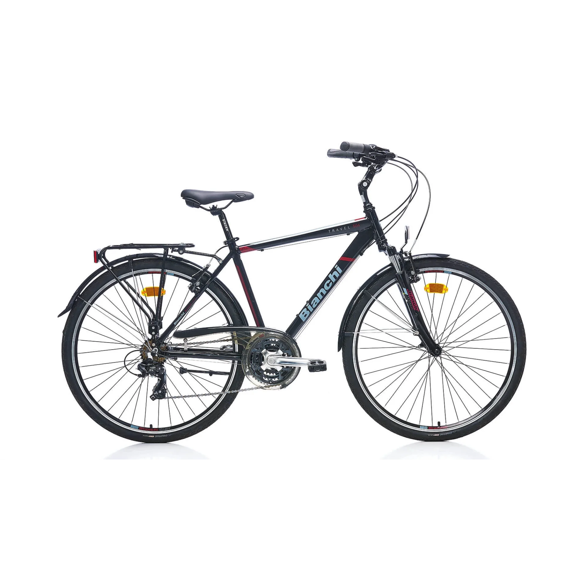 Bianchi Travel 504 V Fren 21 Vites 28 Jant Şehir Bisikleti Siyah Turkuaz 48 Kadro