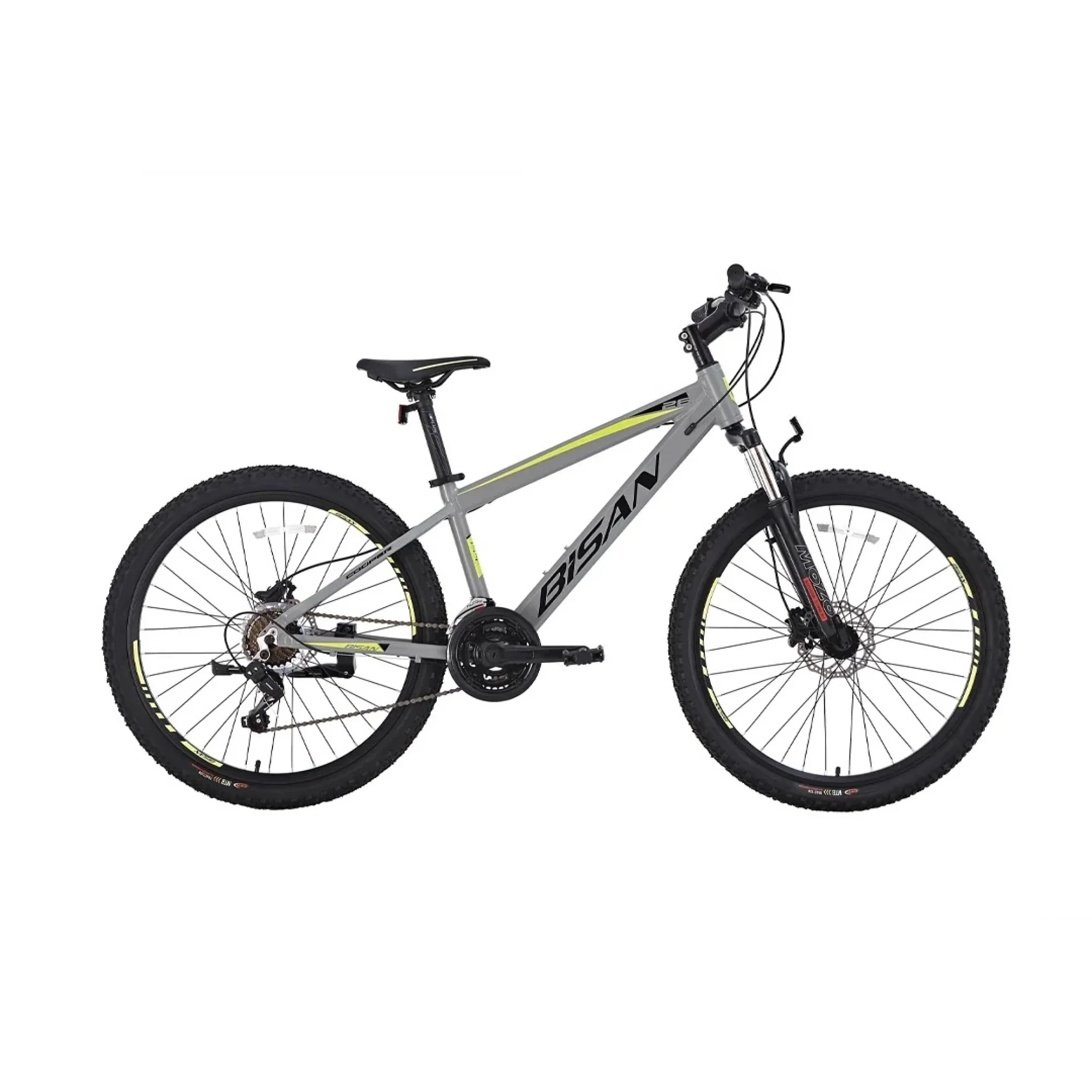 Bisan Cooper HD 27.5 Jant Açık Gri Siyah Sarı Dağ Bisikleti 37 Kadro