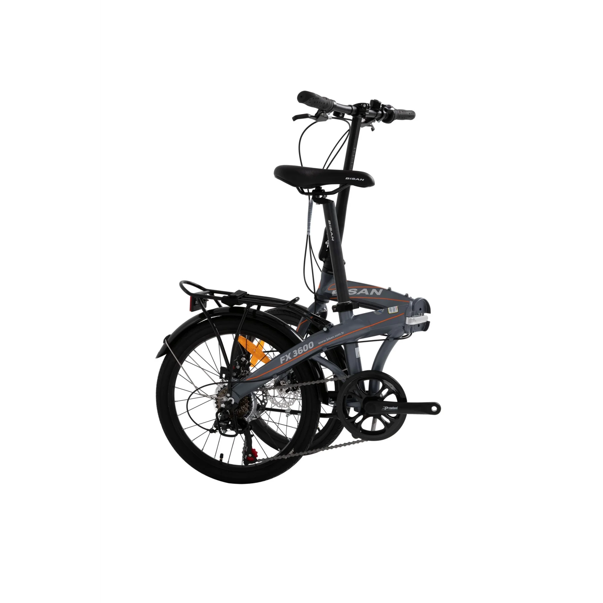 Bisan FX 3600 MD Fren 6 Vites 20 Jant Katlanır Bisiklet Gri Turuncu 31 Kadro