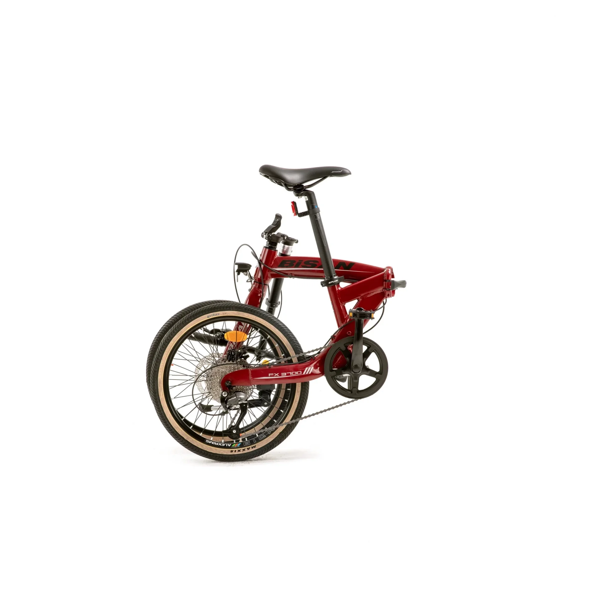 Bisan FX 3700 MD Fren 9 Vites 20 Jant Katlanır Bisiklet Bordo Siyah 28 Kadro