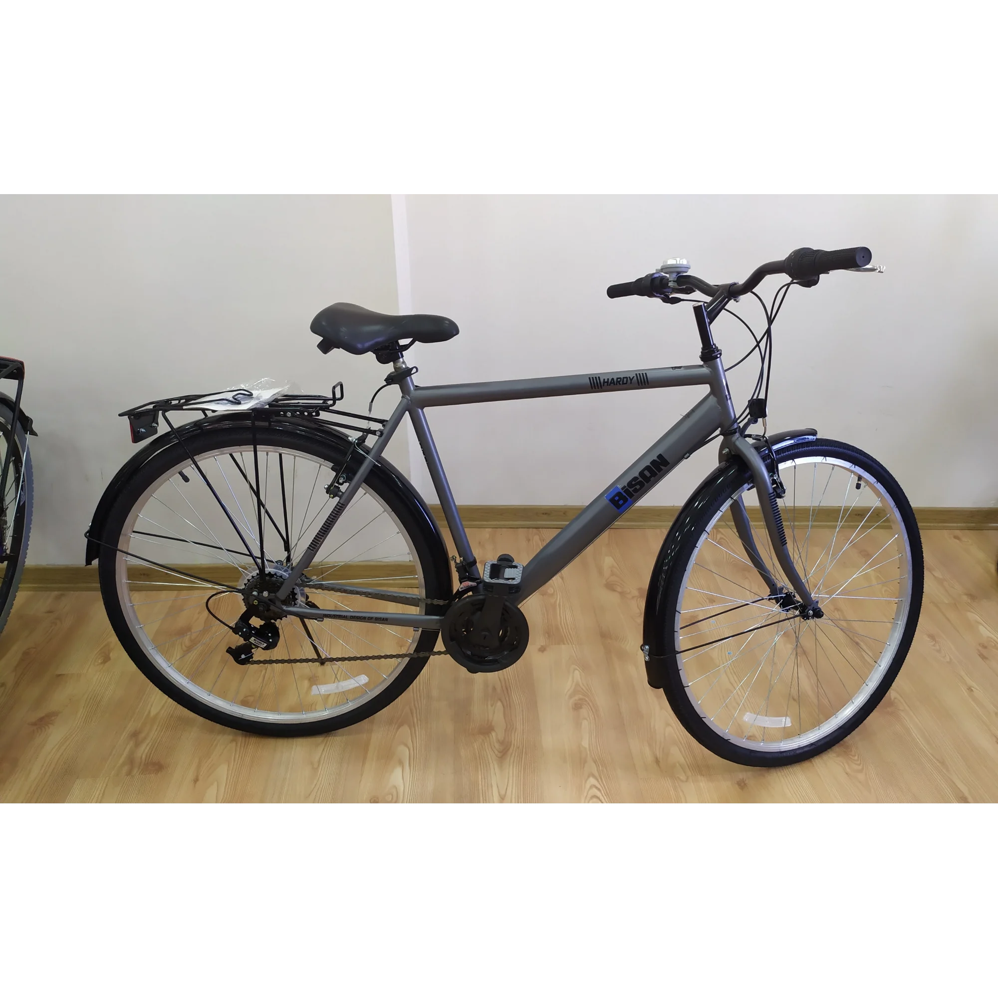 Bisan Hardy-S V Fren Shimano 21 Vites 26 Jant Şehir Bisikleti Gri Siyah 19 İnç Kadro