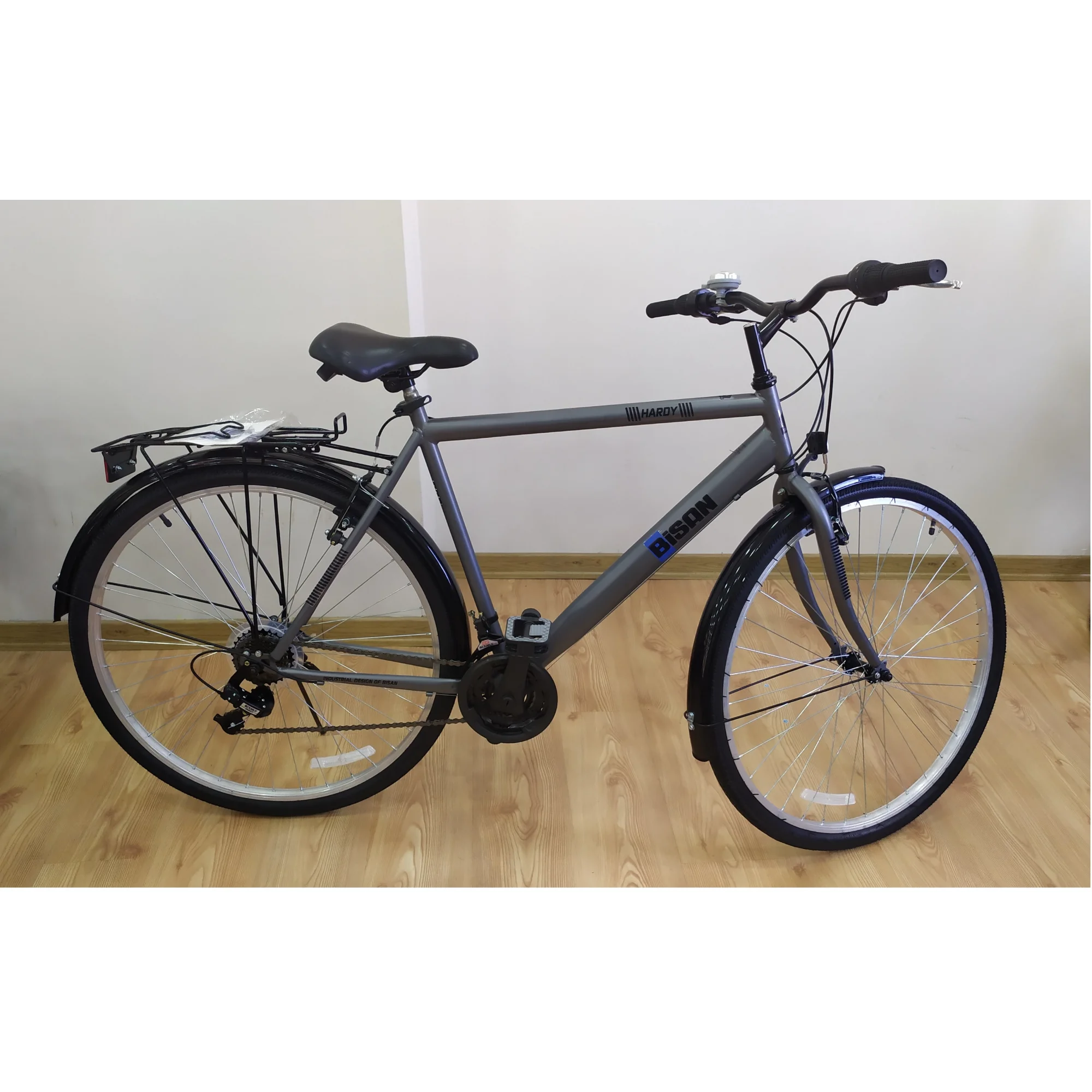 Bisan Hardy V Fren 21 Vites 28 Jant Şehir Bisikleti Gri Siyah 56 Kadro