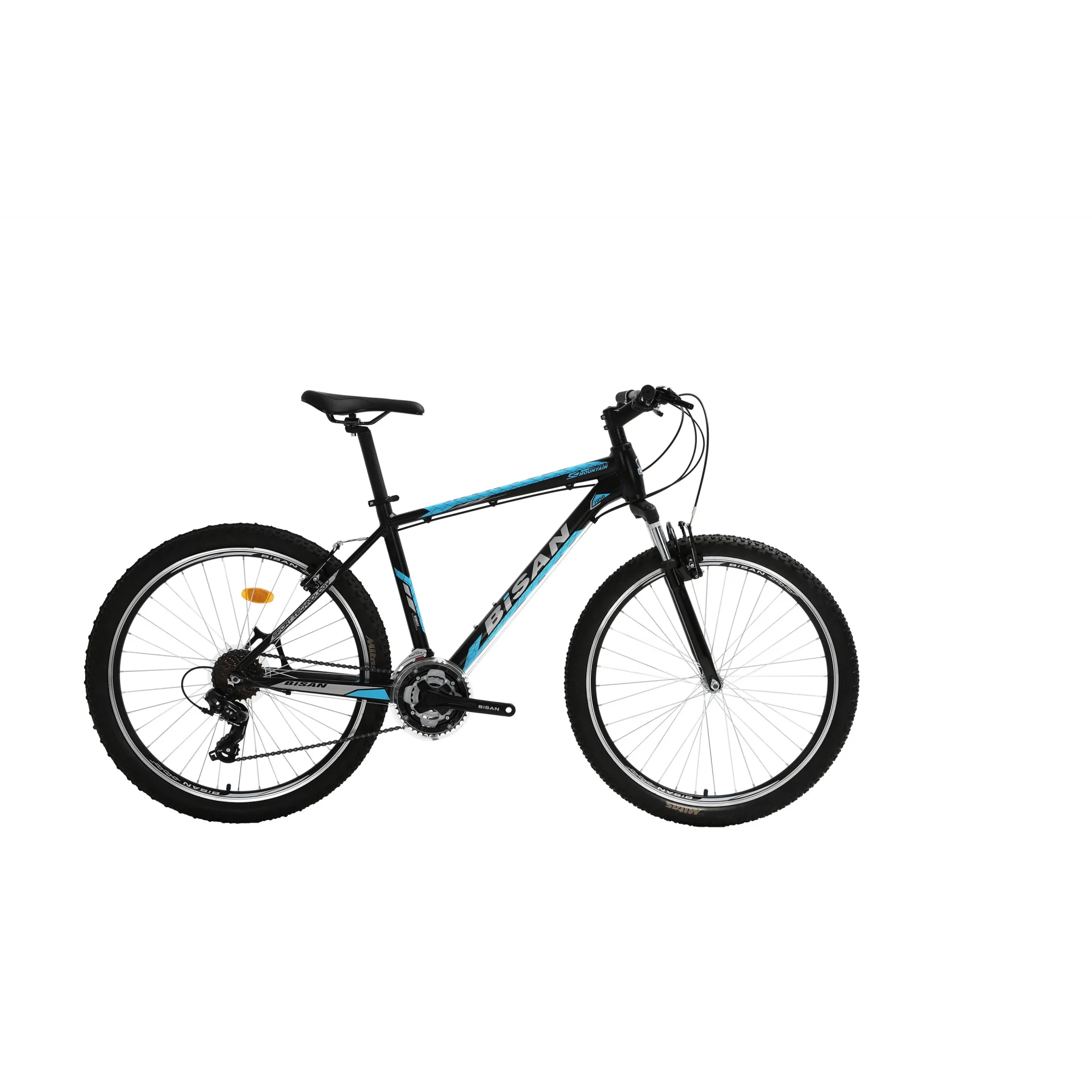 Bisan MTX 7050 V Fren 21 Vites 26 Jant Dağ Bisikleti Siyah Mavi 17 Kadro