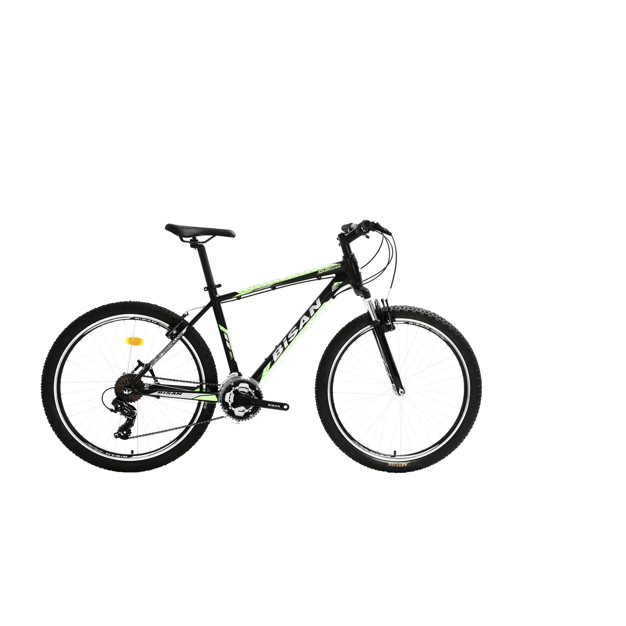 Bisan MTX 7050 V Fren 21 Vites 27,5 Jant Dağ Bisikleti Siyah Sarı 19 Kadro