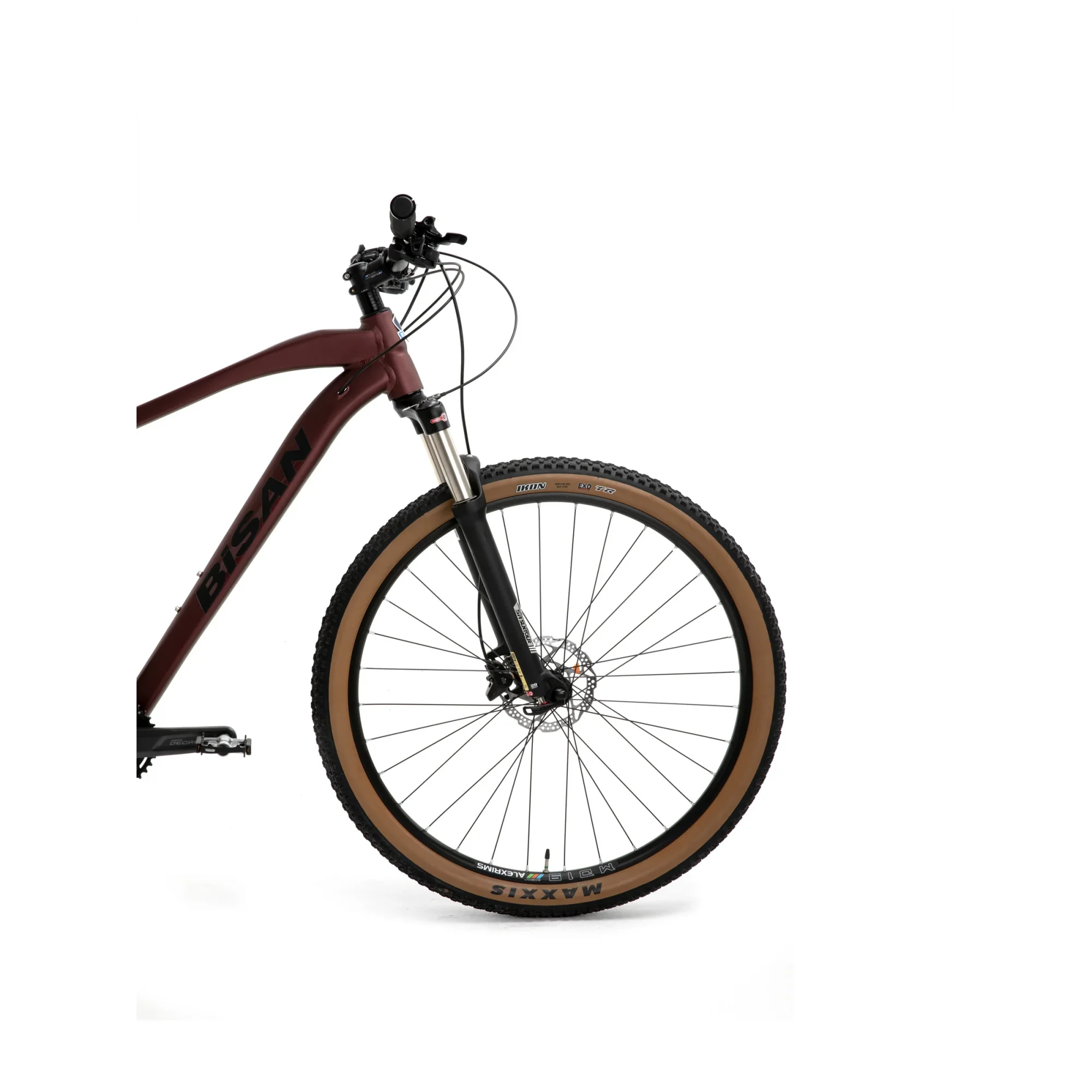 Bisan MTX 7600 HD Fren Deore 20 Vites 27,5 Jant Dağ Bisikleti Mat Koyu Bordo Siyah 48 Kadro