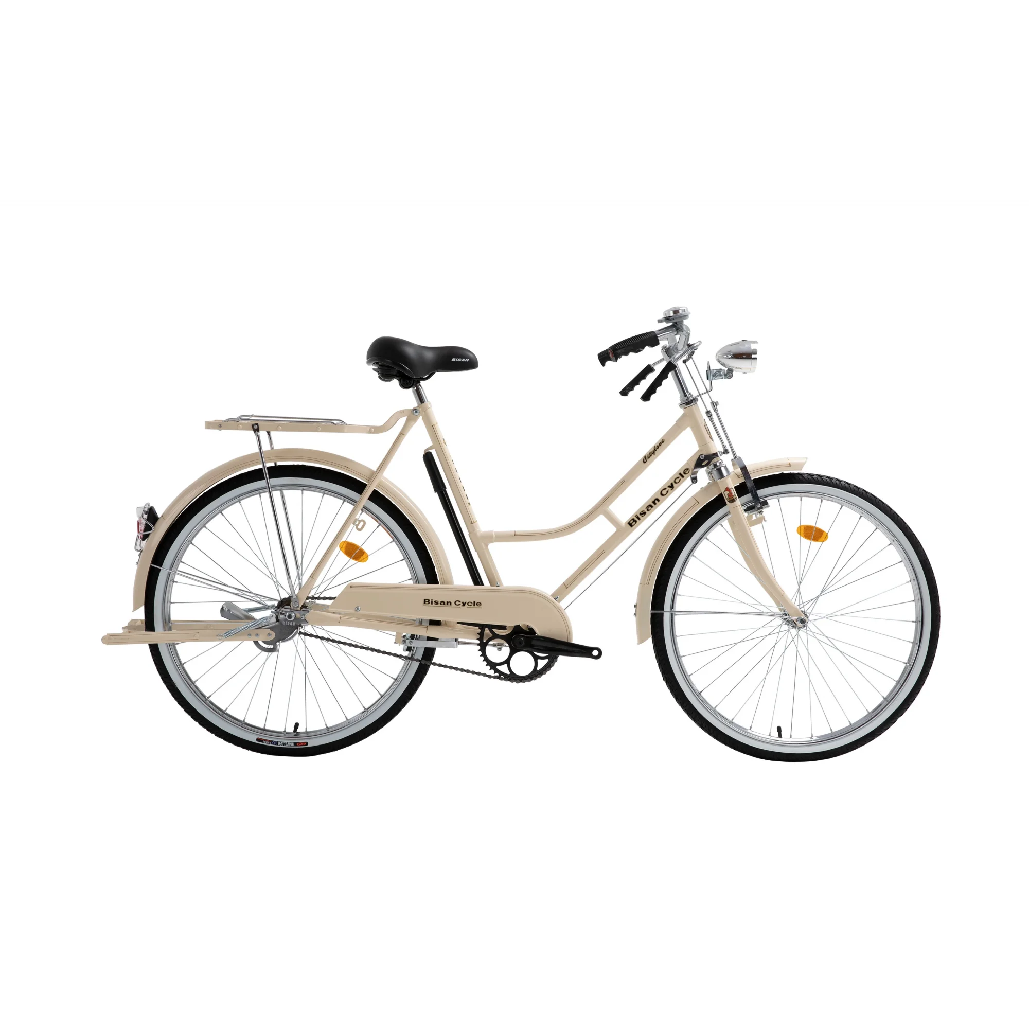Bisan Roadstar Classic Lady Çubuk Fren 26 Jant Şehir Hizmet Bisikleti Krem 54 Kadro