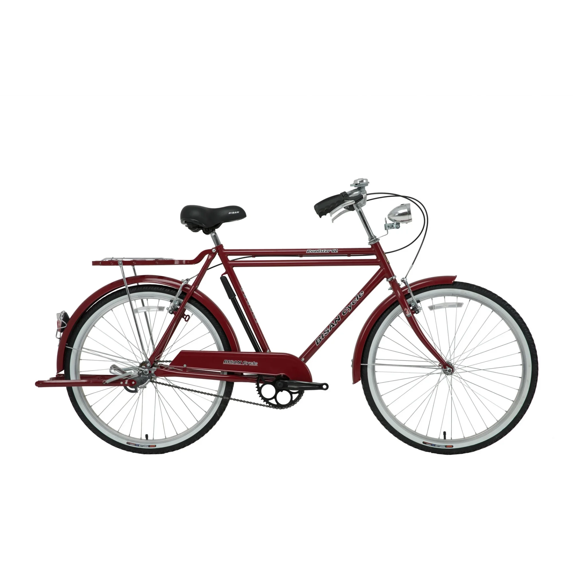 Bisan Roadstar GL Tel Fren 26 Jant Şehir Hizmet Bisikleti Bordo 58 Kadro