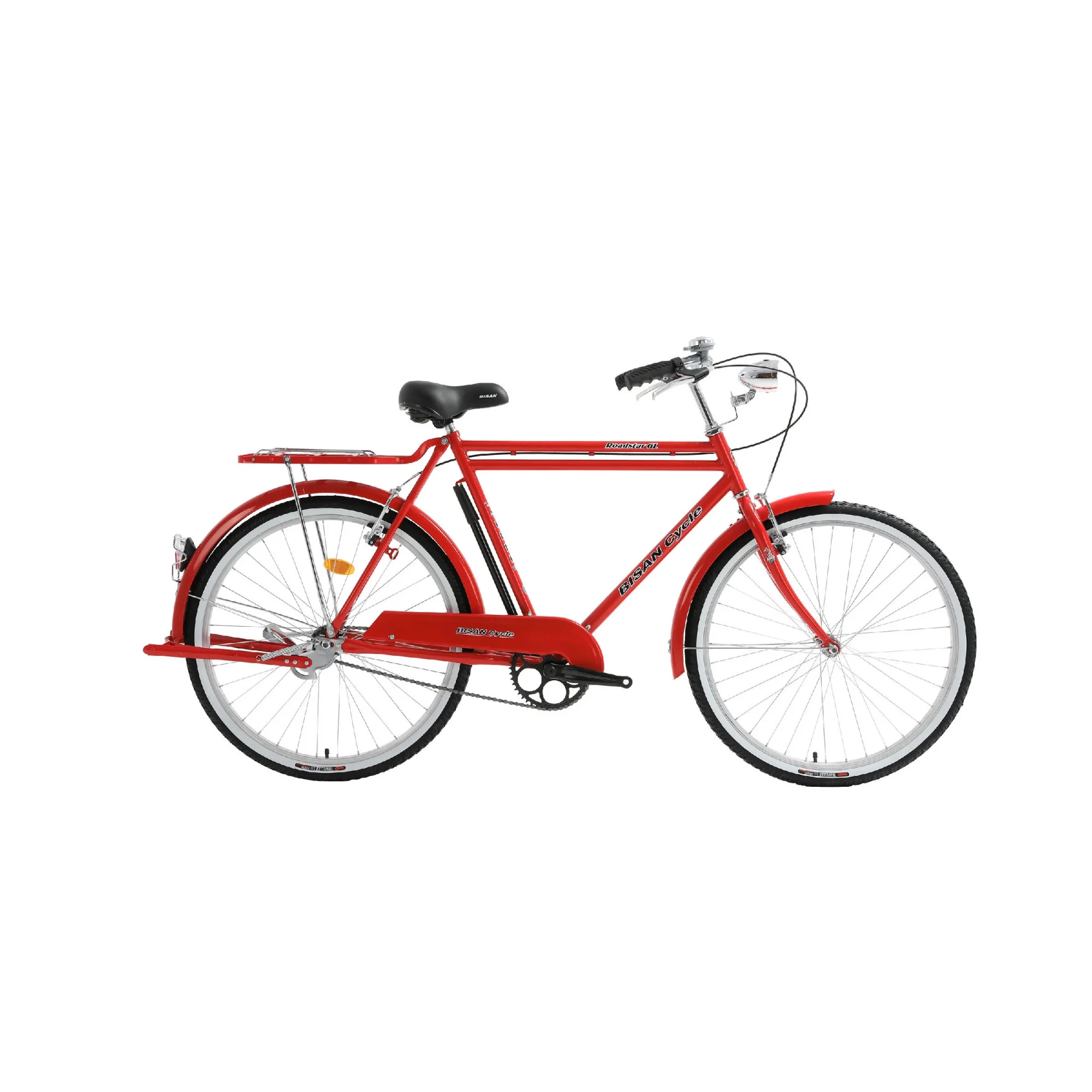 Bisan Roadstar GL Tel Fren 26 Jant Şehir Hizmet Bisikleti Kırmızı 58 Kadro