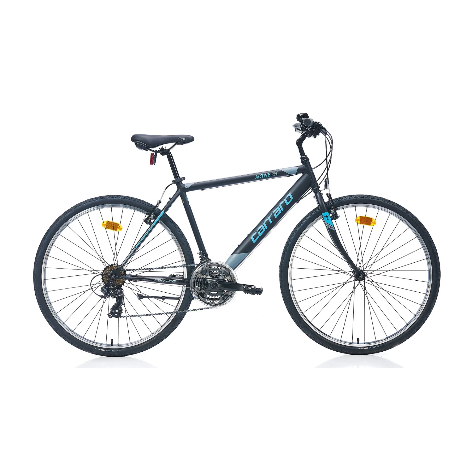 Carraro Active 280 V Fren 21 Vites 28 Jant Şehir Bisikleti Siyah Mavi 49 Kadro