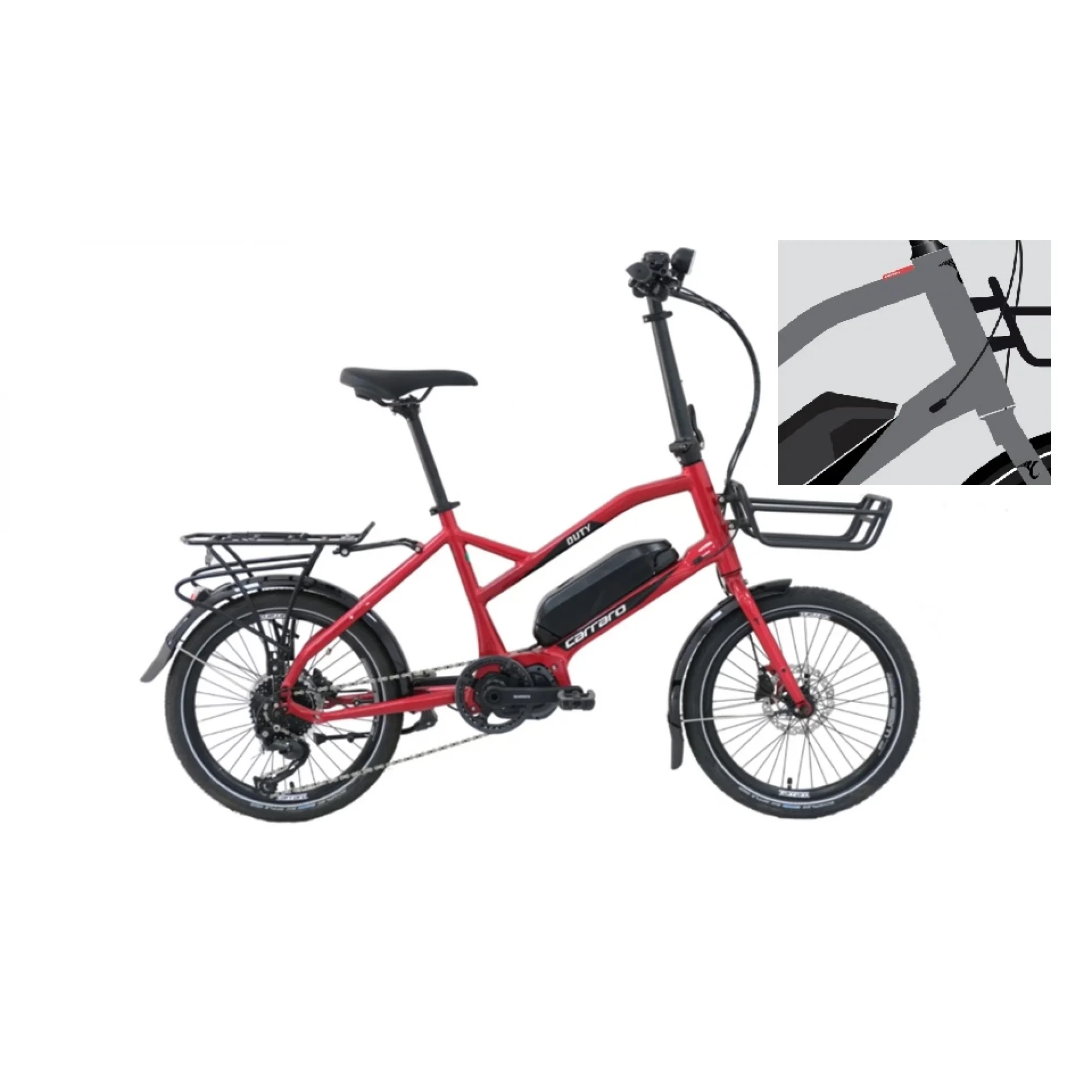 Carraro Duty 20 HD Fren Alivio 9 Vites 20 Jant Elektrikli Bisiklet Metalik Antrasit Siyah 41 Kadro