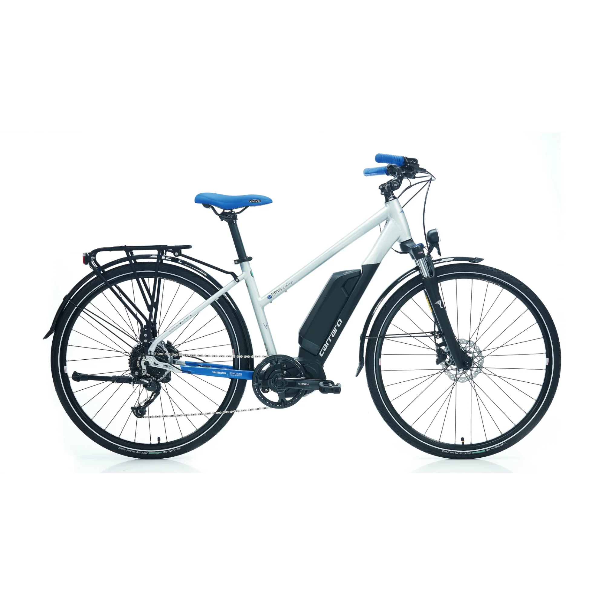 Carraro E-Time Venüs HD Fren Cues 9 Vites 28 Jant Elektrikli Şehir Bisikleti Mat Gümüş 43 Kadro