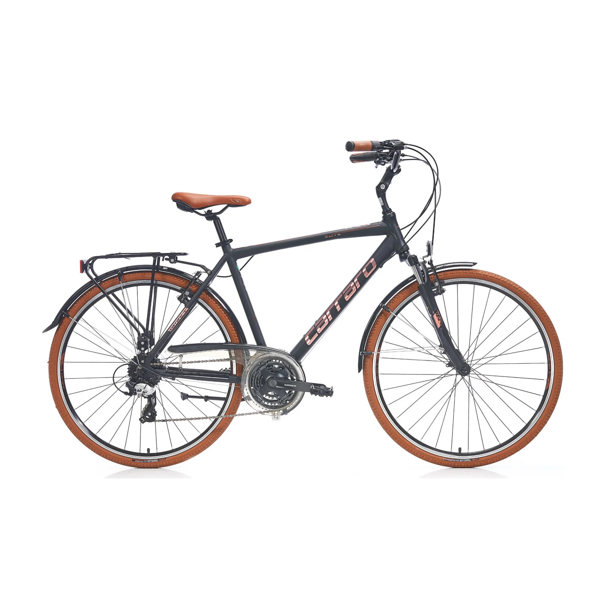 Carraro Elite 804 V Fren 24 Vites 28 Jant Şehir Bisikleti Siyah Kahve 52 Kadro