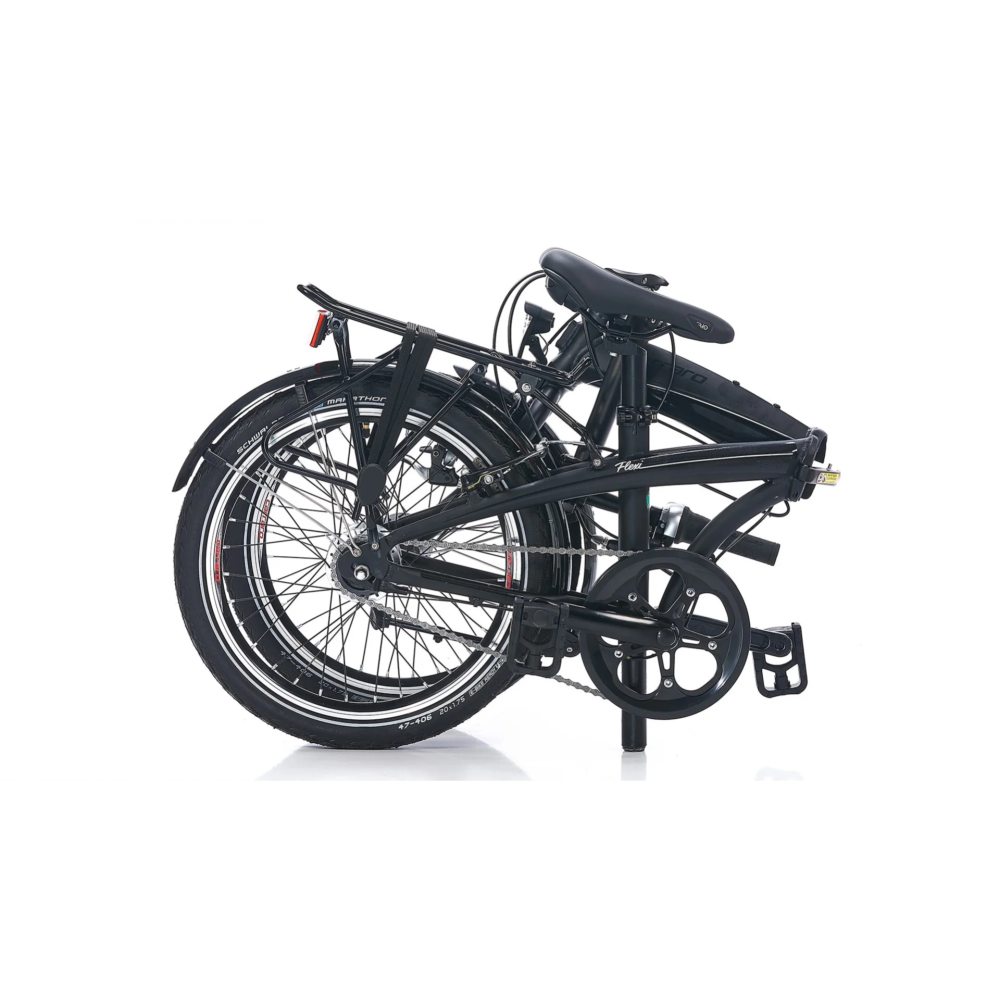 Carraro Flexi Nero V Fren Nexus 7 Vites 20 Jant Katlanır Bisiklet Mat Siyah Parlak Siyah Krom