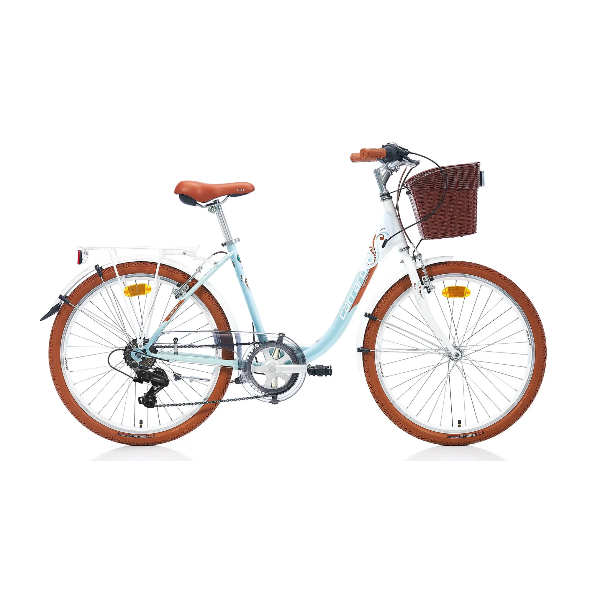 Carraro Juliana 28 V Fren 7 Vites 28 Jant Şehir Bisikleti Beyaz Turkuaz Kahve 43 Kadro