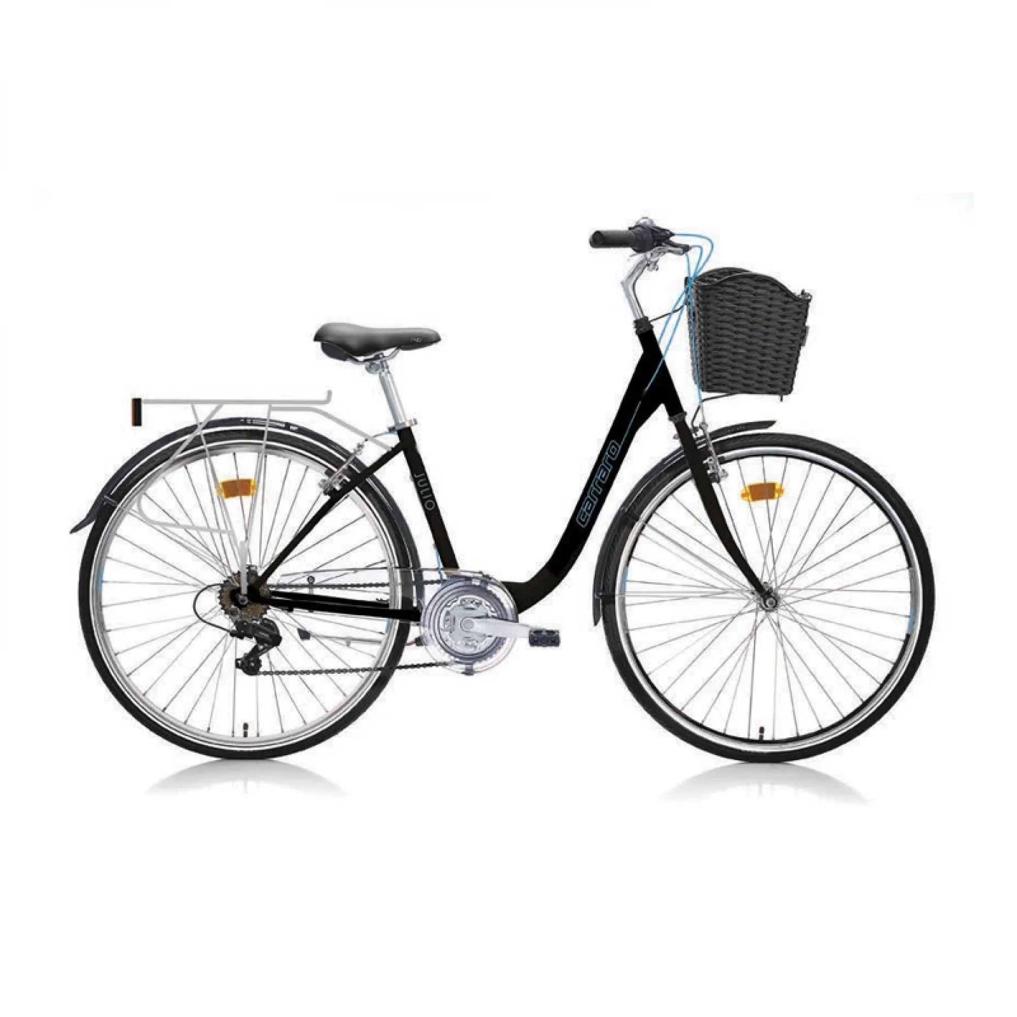 Carraro Julio 28 V Fren 21 Vites 28 Jant Şehir Bisikleti Siyah Mavi 46 Kadro