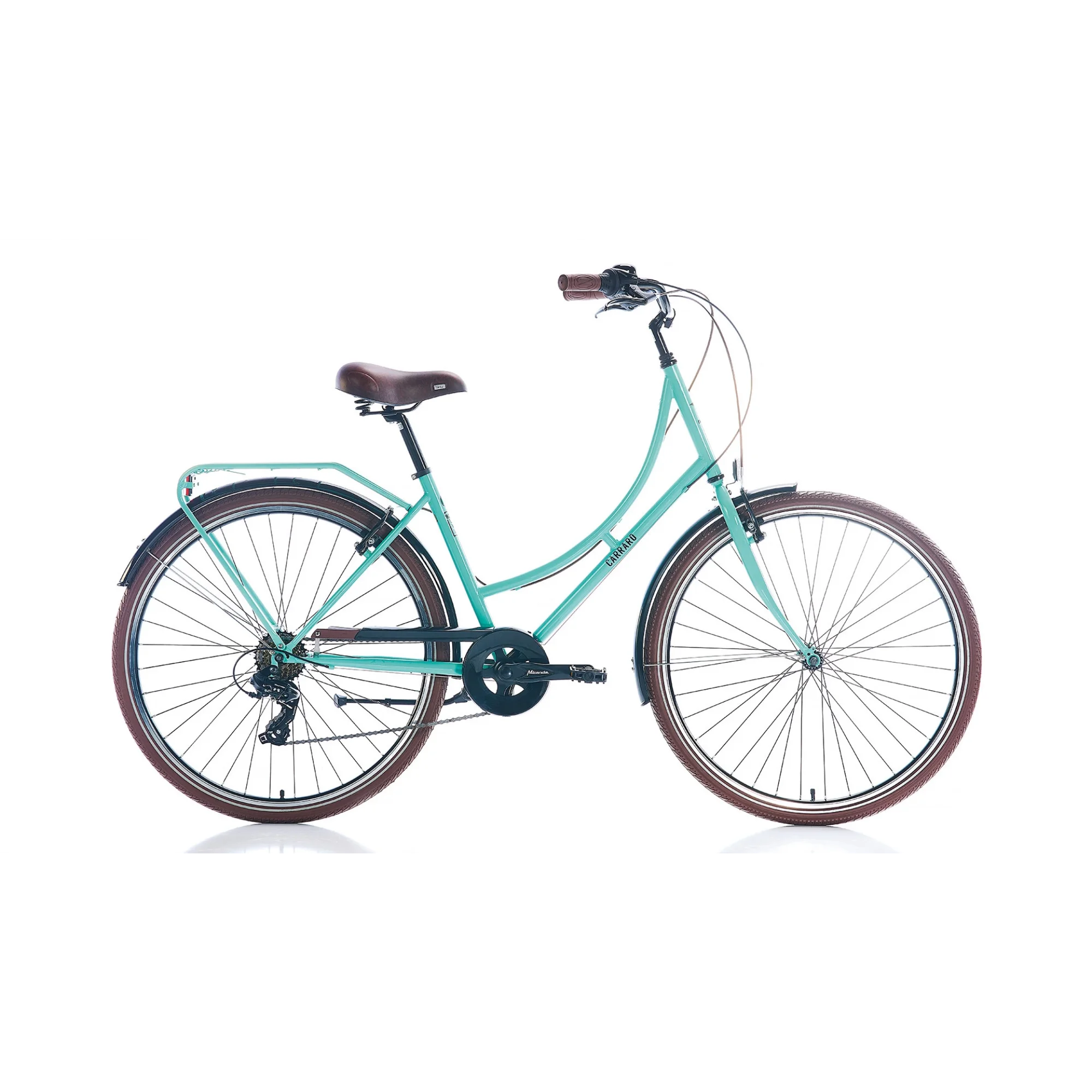 Carraro Modena V Fren 7 Vites 28 Jant Şehir Bisikleti Açık Yeşil Kahve 46 Kadro