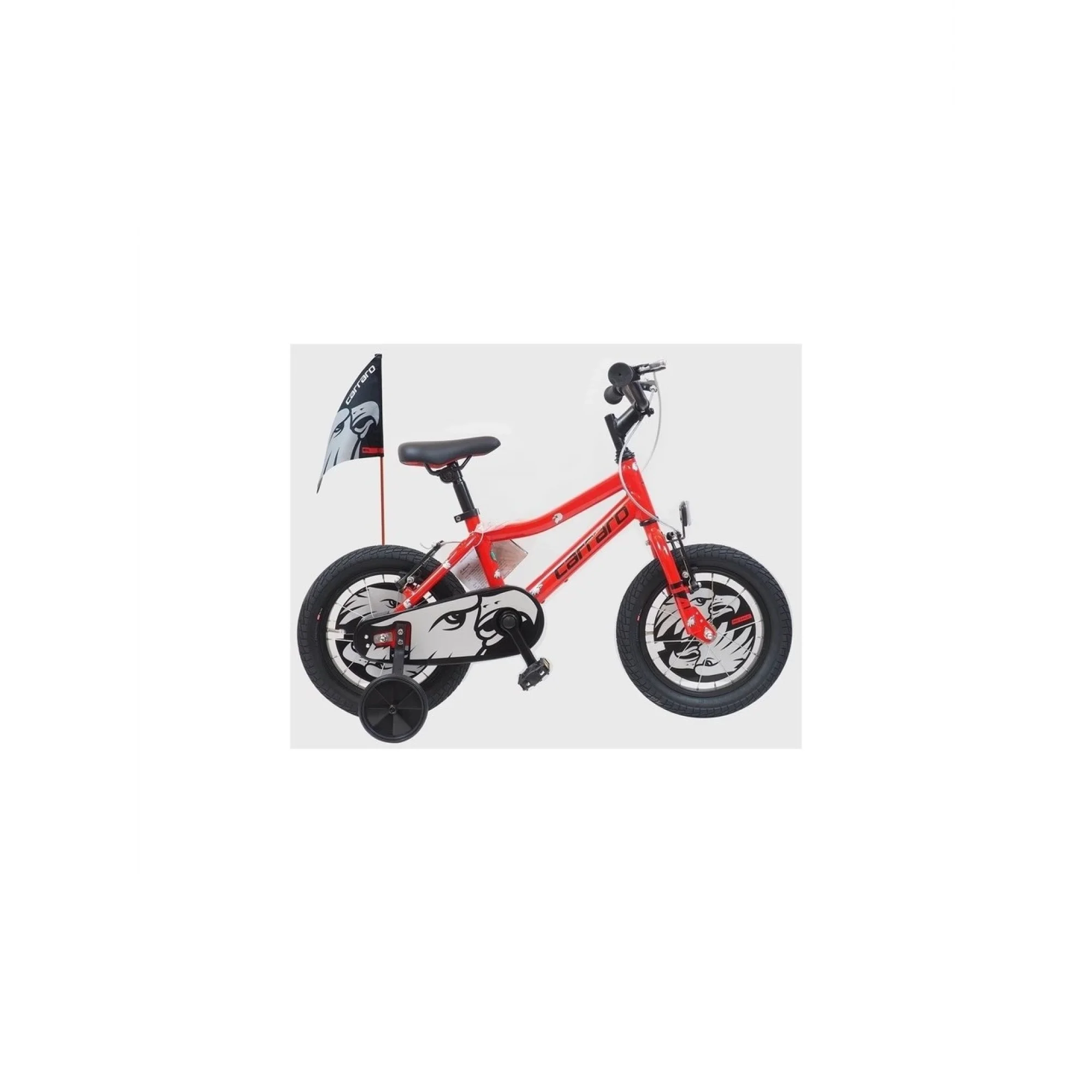 Carraro Red Eagle 16 Alüminyum Kadro 16 Jant Çocuk Bisikleti Kırmızı Siyah