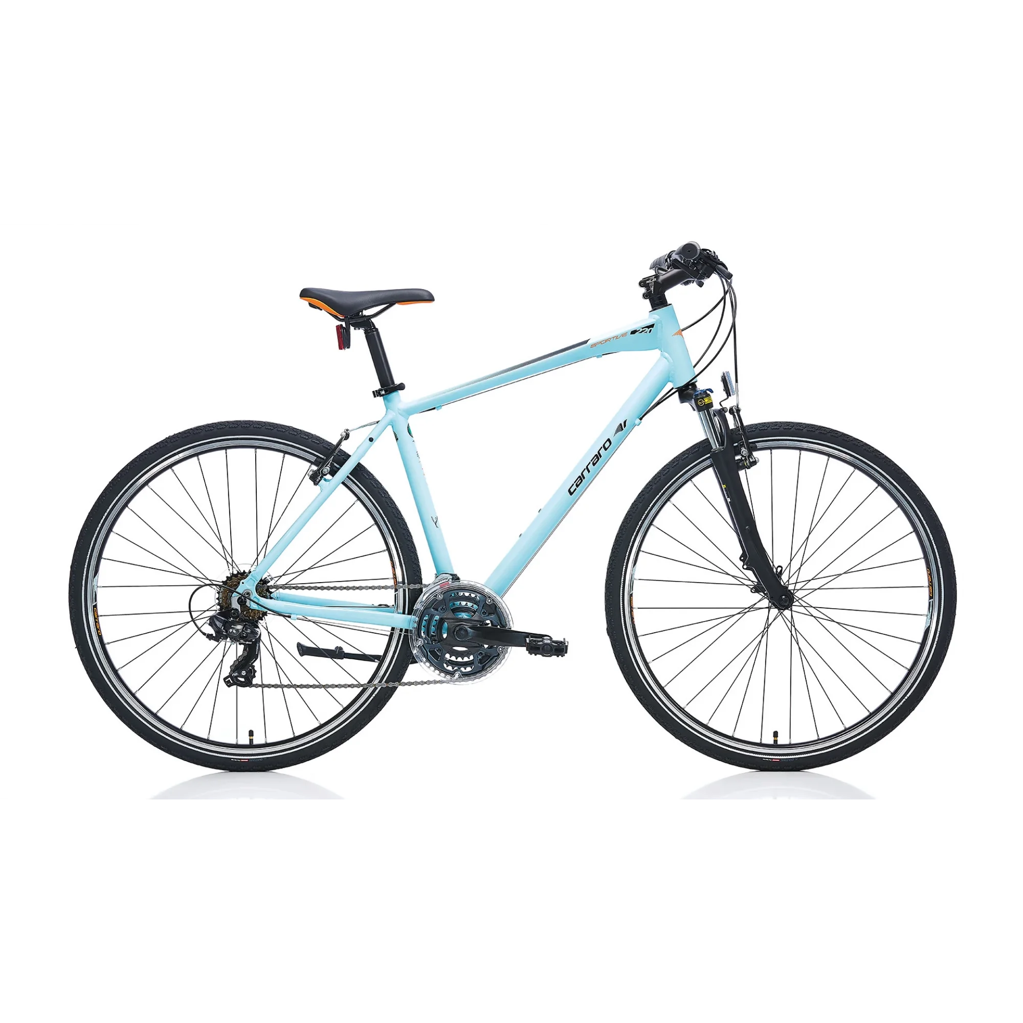 Carraro Sportive 220 V Fren 21 Vites 28 Jant Şehir Bisikleti Açık Mavi Siyah 41 Kadro