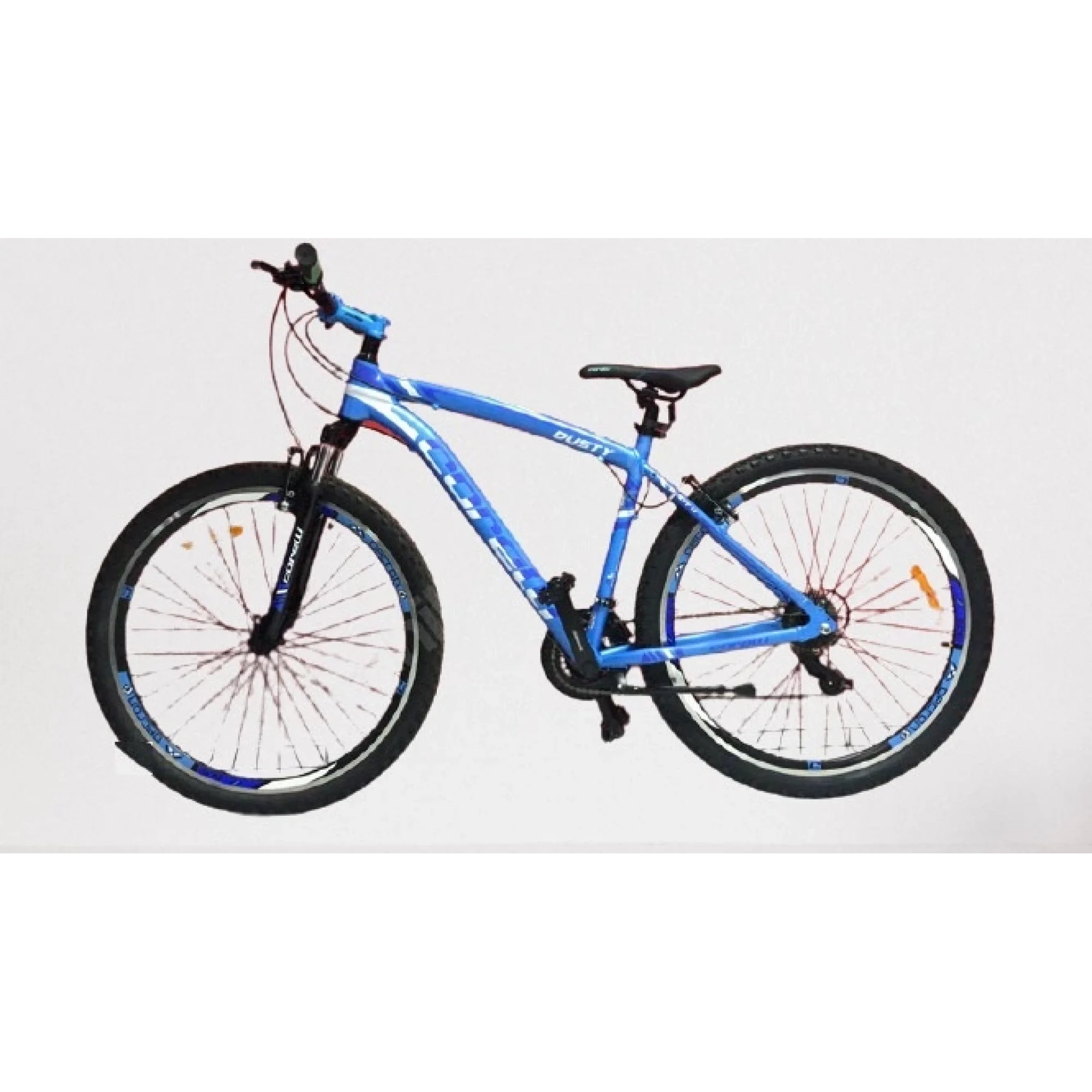 Corelli Dusty 1.1 V Fren Shimano 21 Vites 27,5 Jant Dağ Bisikleti Turkuaz Lacivert Beyaz 18 Kadro