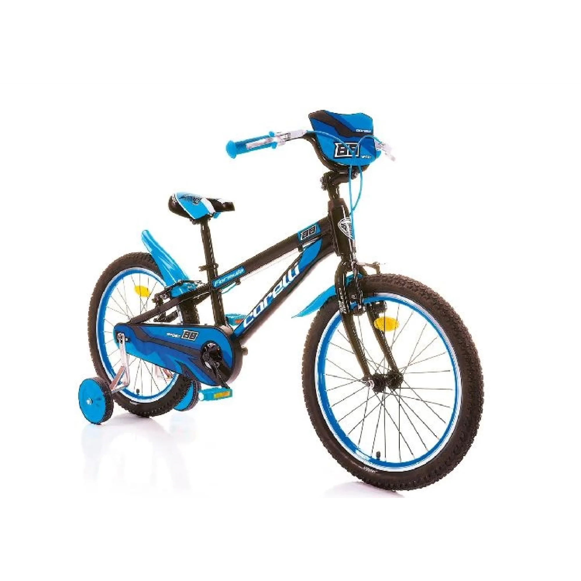 Corelli Formula 20 Jant Çocuk Bisikleti Alüminyum Kadro Siyah Mavi