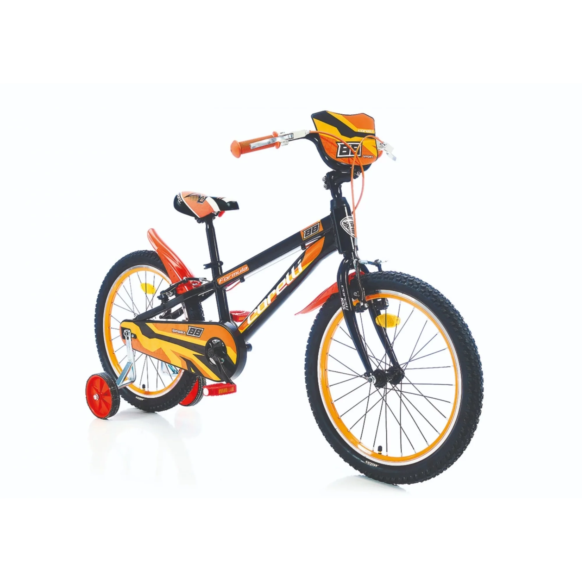 Corelli Formula 20 Jant Çocuk Bisikleti Alüminyum Kadro Siyah Turuncu