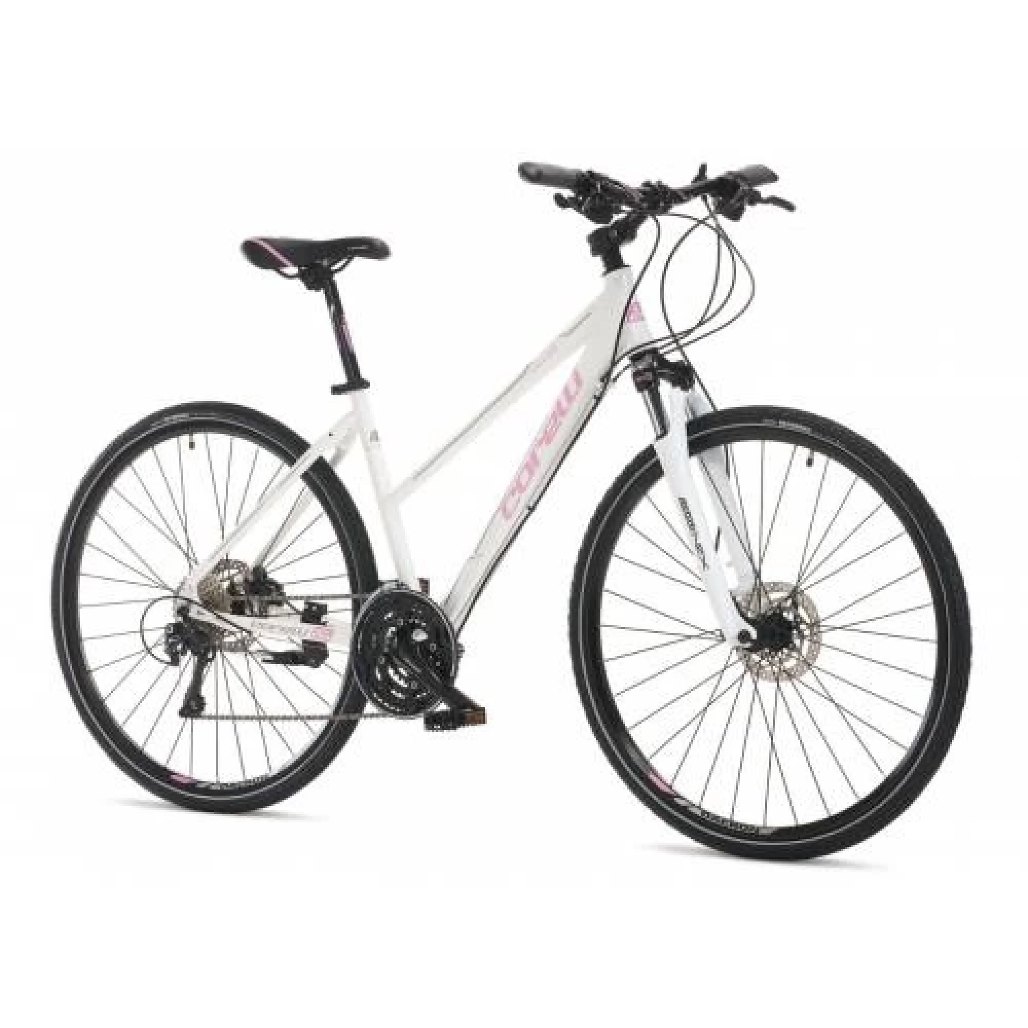Corelli Like 2.0 HD Fren Altus 24 Vites 28 Jant Bayan Şehir Tur Bisikleti Beyaz Pembe 18 Kadro