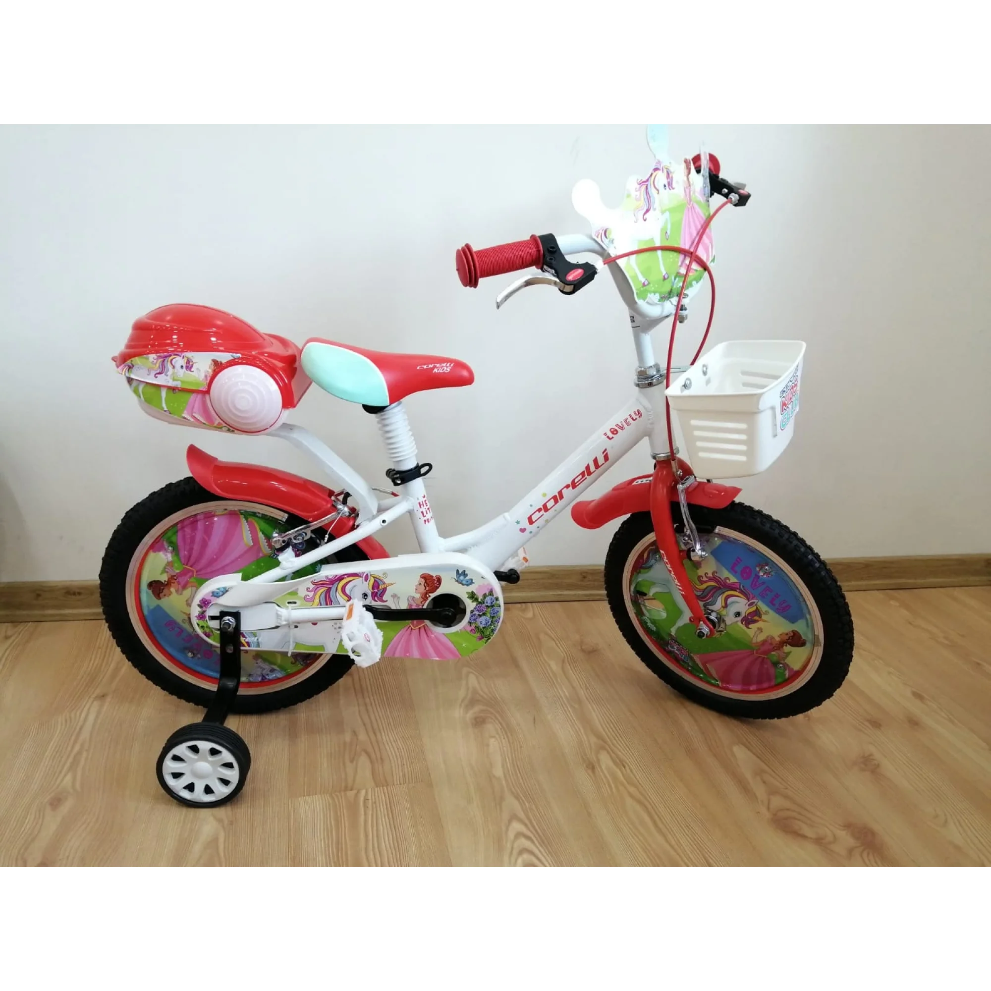 Corelli Lovely 16 Jant Çocuk Bisikleti Alüminyum Kadro Beyaz Kırmızı