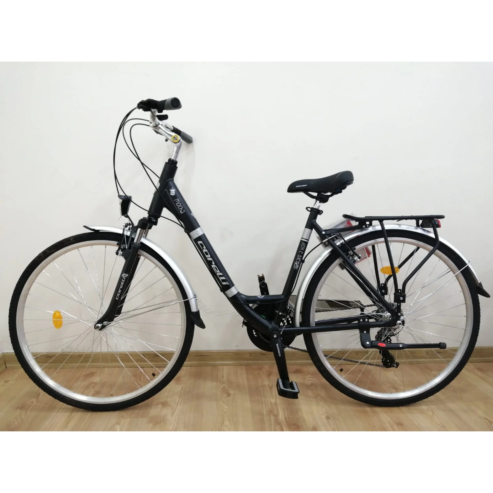 Corelli Mocha 1.0 V Fren 21 Vites 28 Jant Şehir Bisikleti Siyah Koyu Gri 48 Kadro