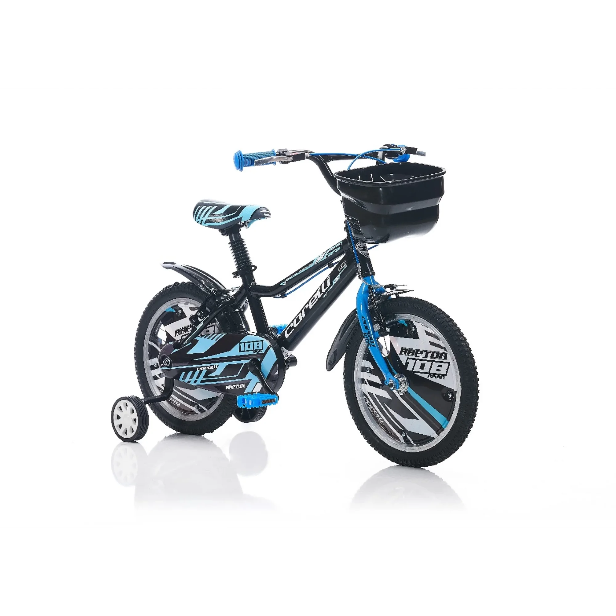 Corelli Raptor 16 Jant Çocuk Bisikleti Alüminyum Kadro Siyah Mavi