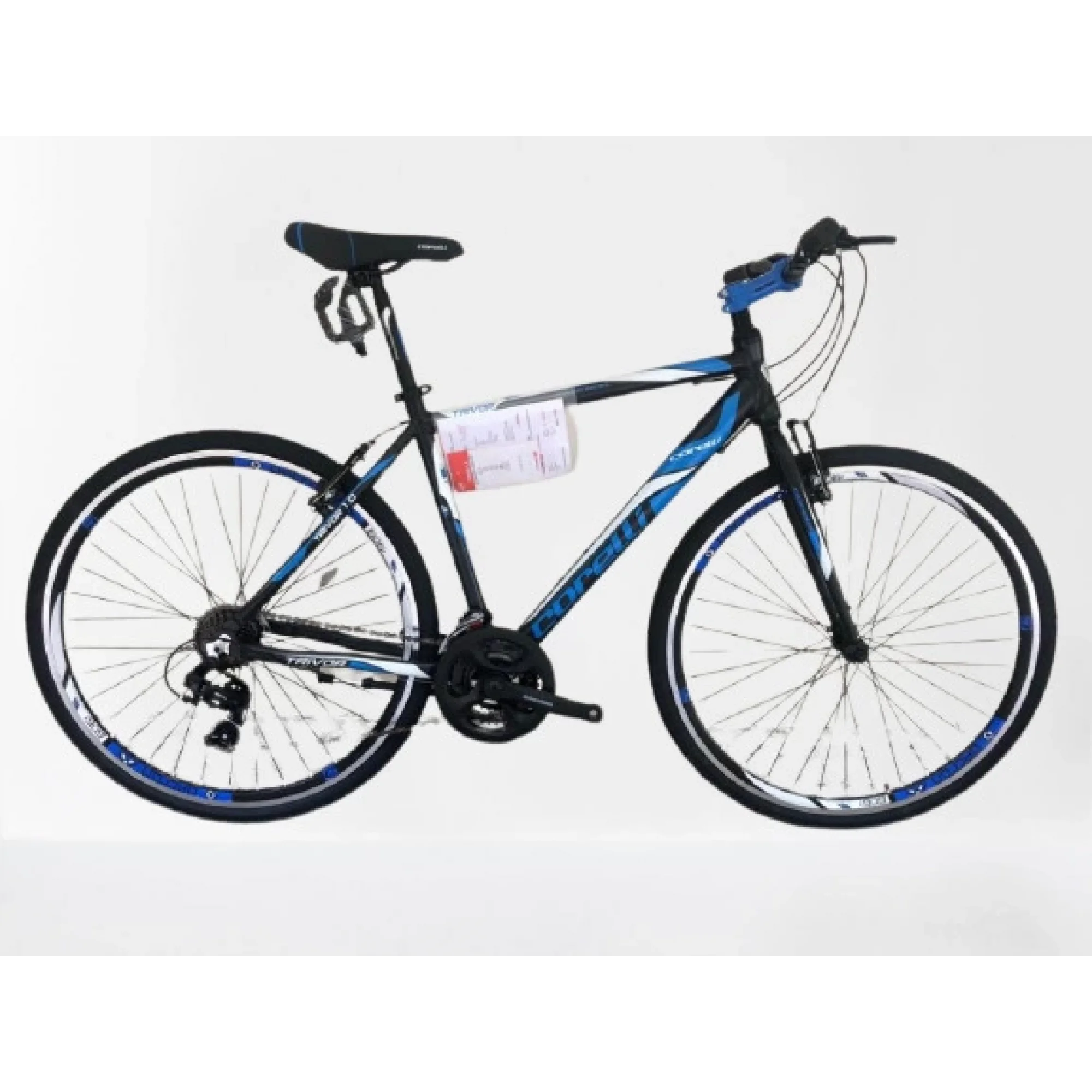 Corelli Trivor 1.0 V Fren 21 Vites 28 Jant Şehir Bisikleti Koyu Gri Mavi Beyaz 20 Kadro