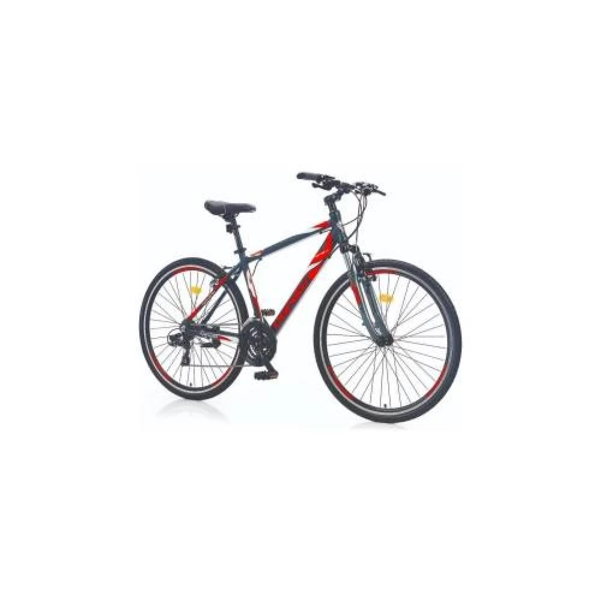 Corelli Trivor 5.1 V Fren Shimano 21 Vites 28 Jant Şehir Tur Bisikleti Koyu Gri Kırmızı Beyaz 18 Kadro
