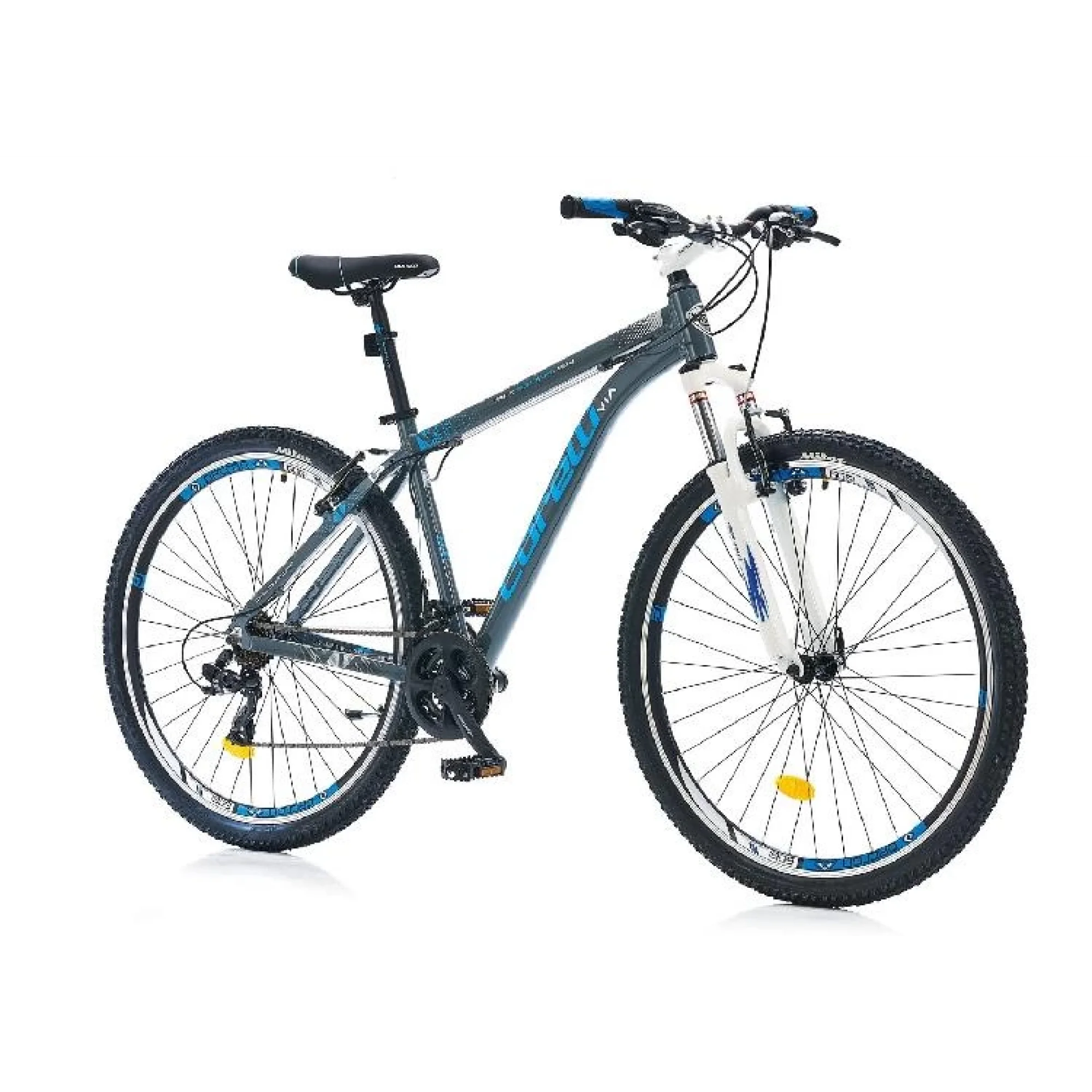 Corelli Via 1.2 V Fren 21 Vites 29 Jant Dağ Bisikleti Gri Mavi 18 Kadro