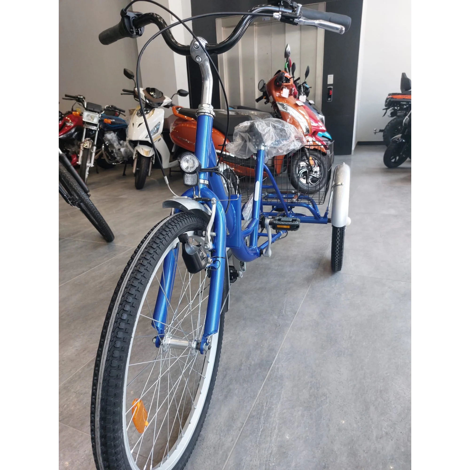 FSC BBF Cargo Nexus 3 Vites Ön V-Arka Kontra Fren Ön 24-Arka 20 Jant Katlanır Kargo Bisikleti Mavi