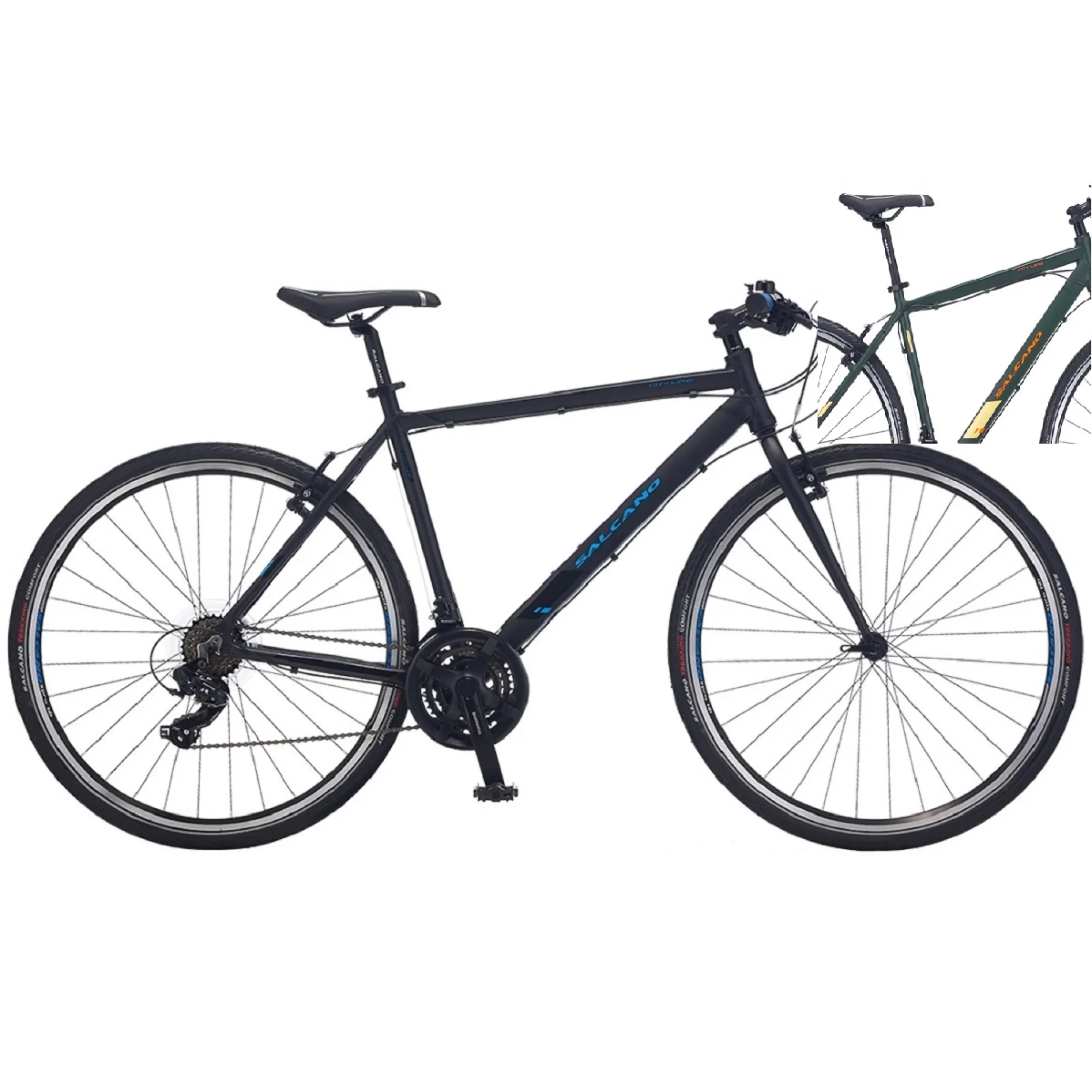 Salcano City Life 21S VR V Fren 21 Vites 28 Jant Şehir Gezi Bisikleti Haki Krem Kırmızı 19 Kadro