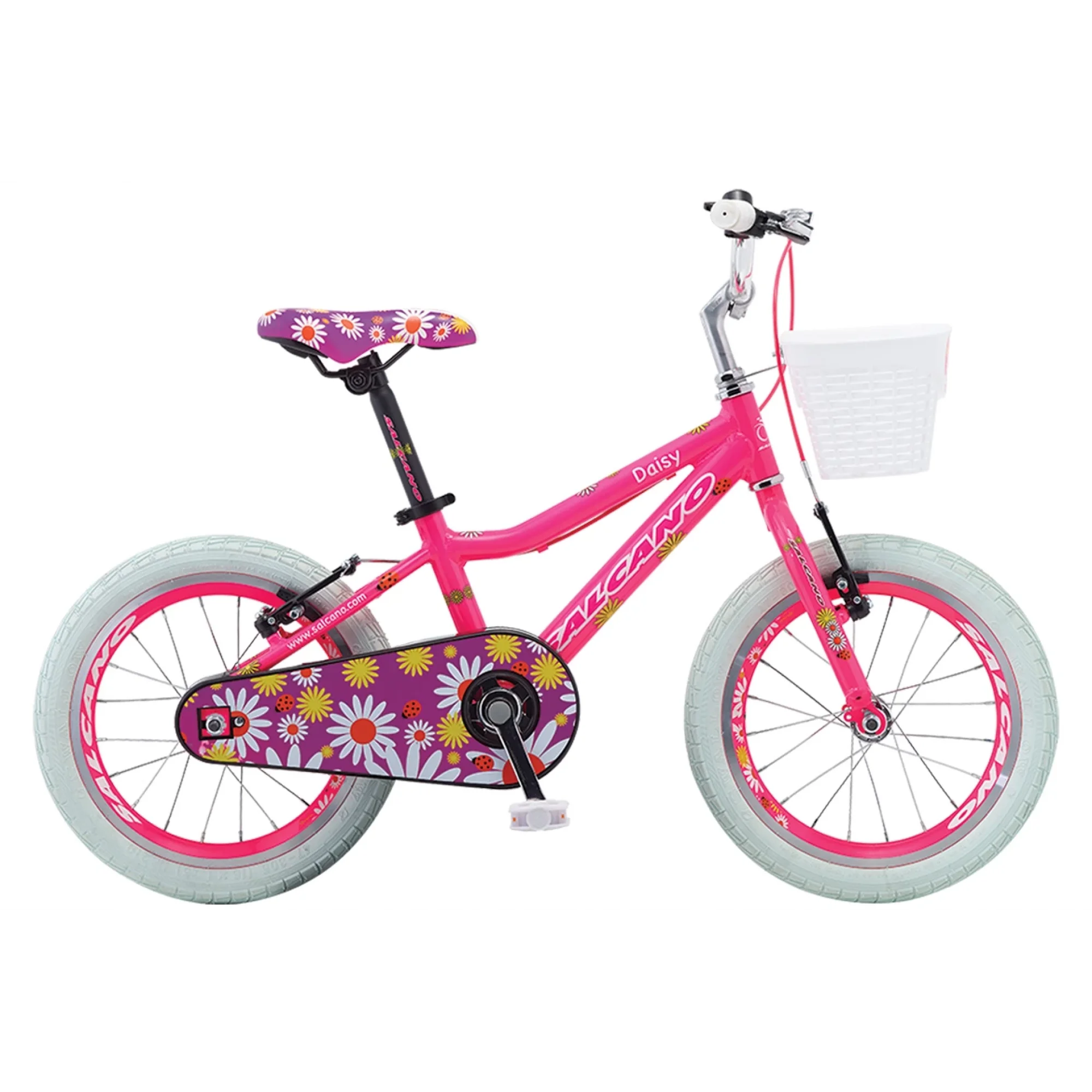Salcano Daisy 16 Jant Çocuk Bisikleti Alüminyum Kadro Pembe Beyaz