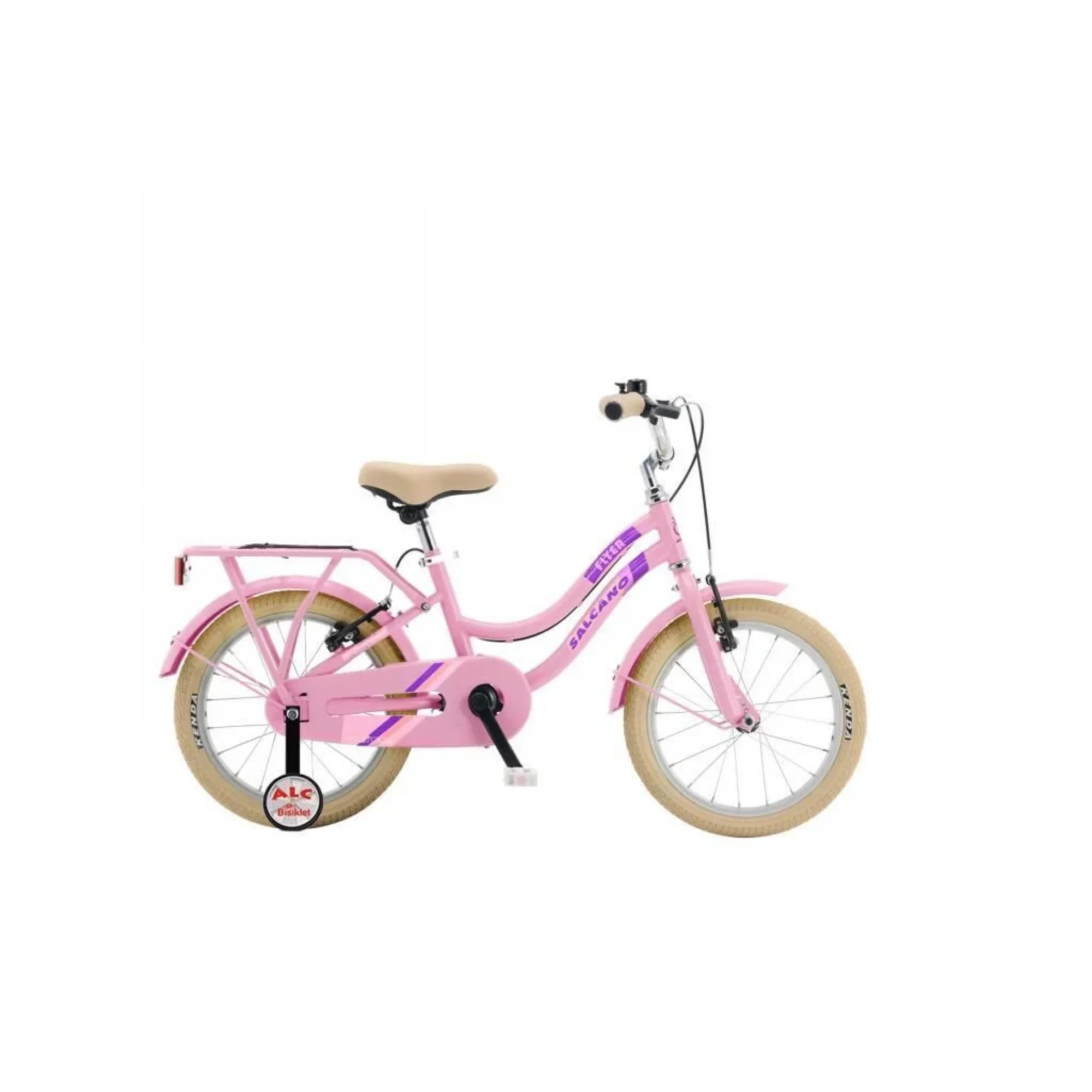 Salcano Flyer 16 V Fren 16 Jant Kız Çocuk Bisikleti Pudra Pembe Mor