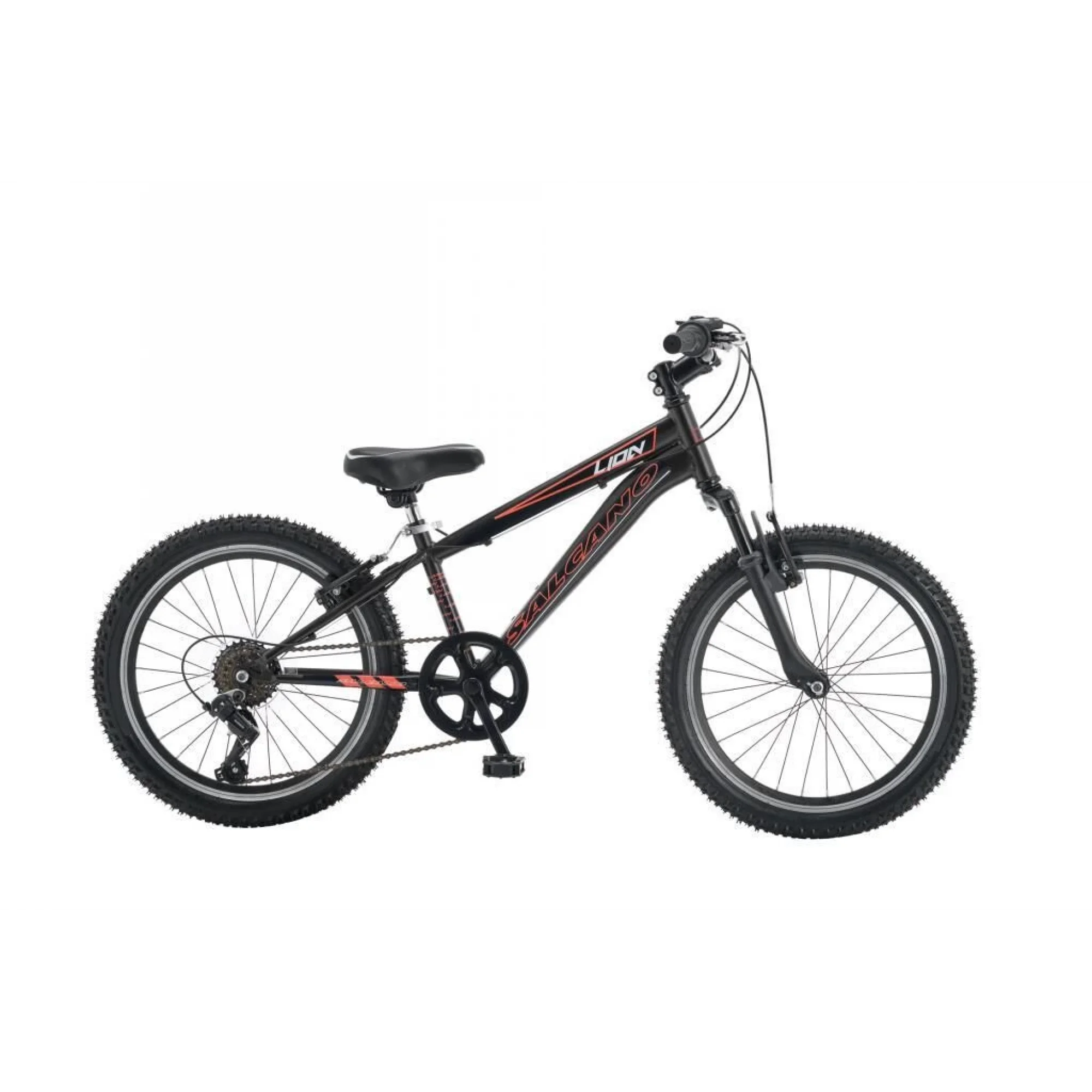 Salcano Lion 20 V Fren 6 Vites 20 Jant Çocuk Bisikleti Siyah Kırmızı