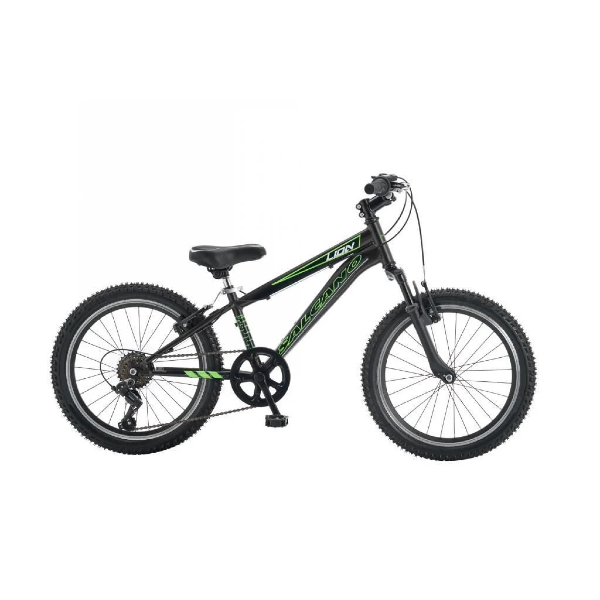 Salcano Lion 20 V Fren 6 Vites 20 Jant Çocuk Bisikleti Siyah Yeşil