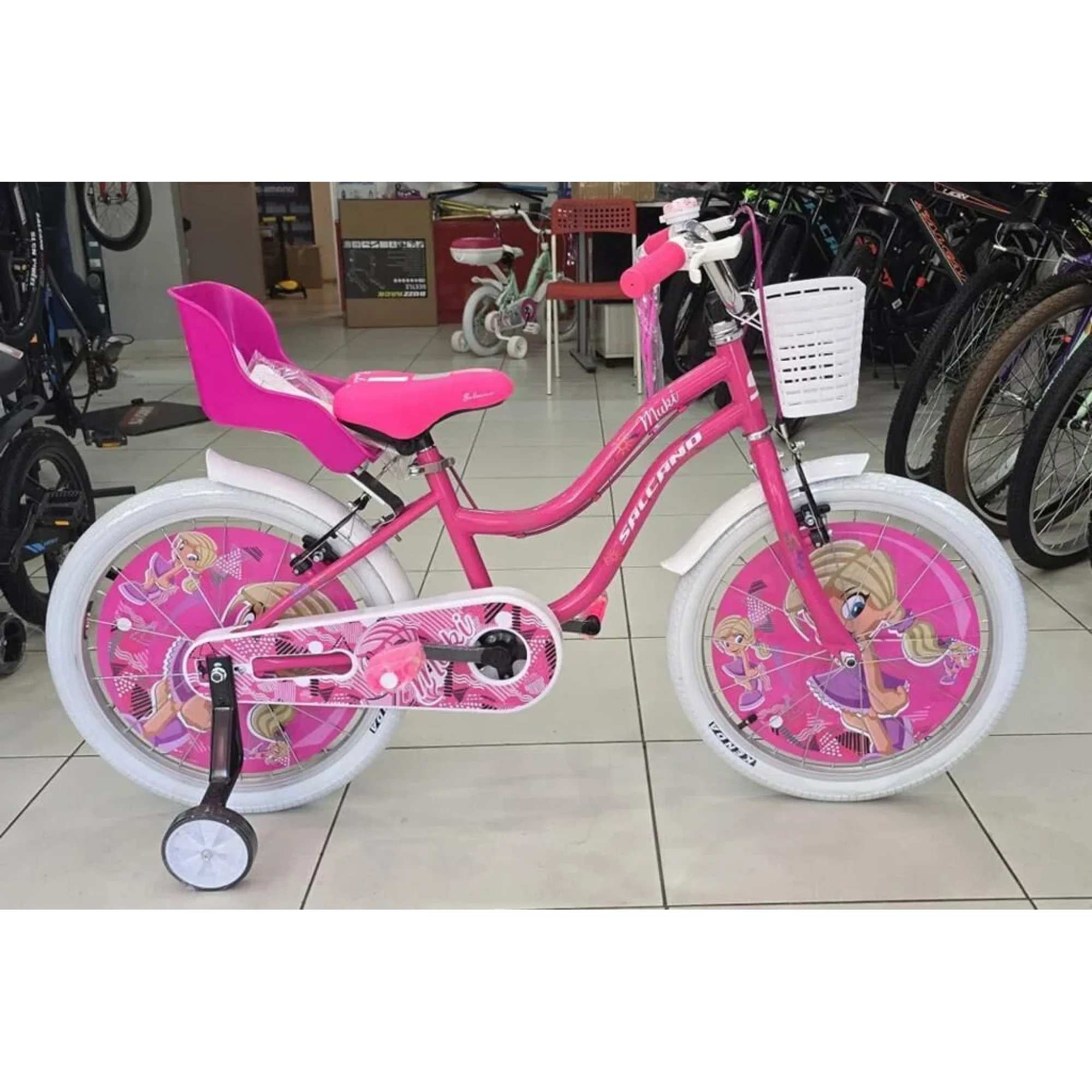 Salcano Muki 16 Jant Kız Çocuk Bisikleti Pembe Beyaz