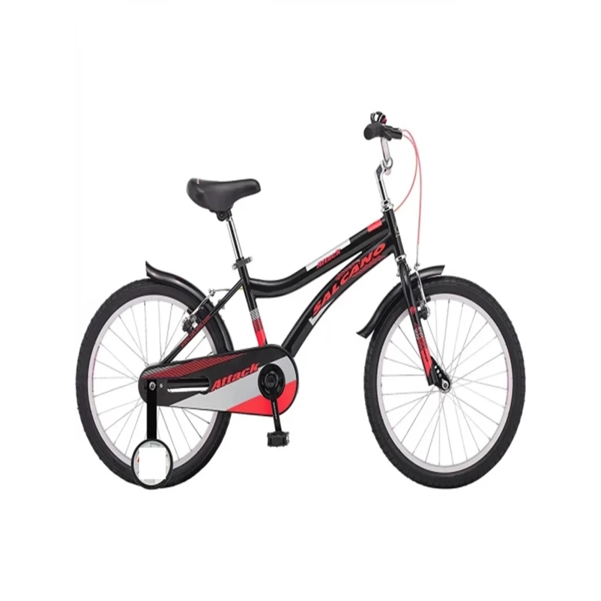 Salcano Attack 20 Jant Çocuk Bisikleti Siyah Kırmızı