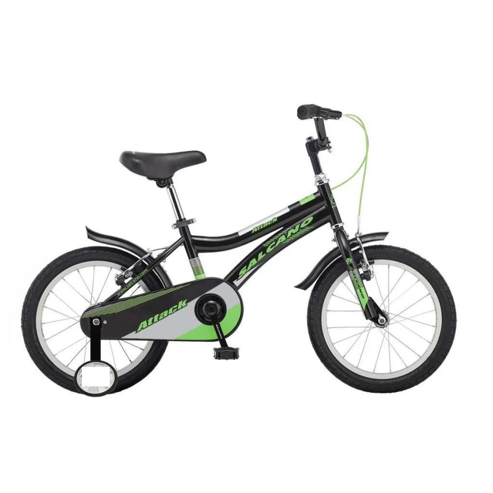 Salcano Attack 20 Jant Çocuk Bisikleti Siyah Yeşil