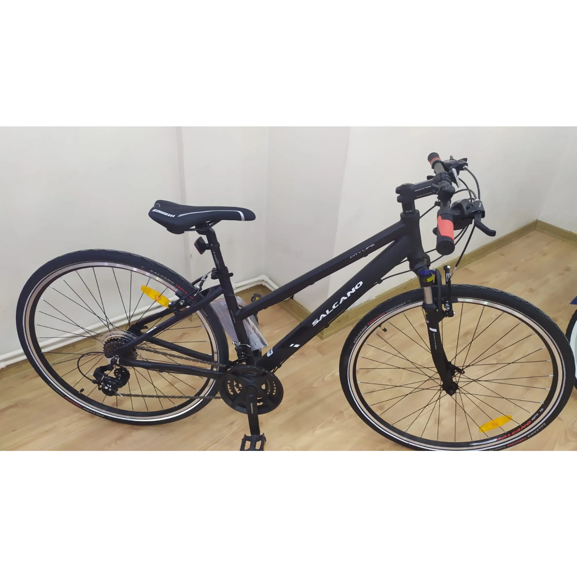 Salcano City Life 21S Unisex V Fren 21 Vites 28 Jant Şehir Bisikleti Siyah Kırmızı 16 Kadro